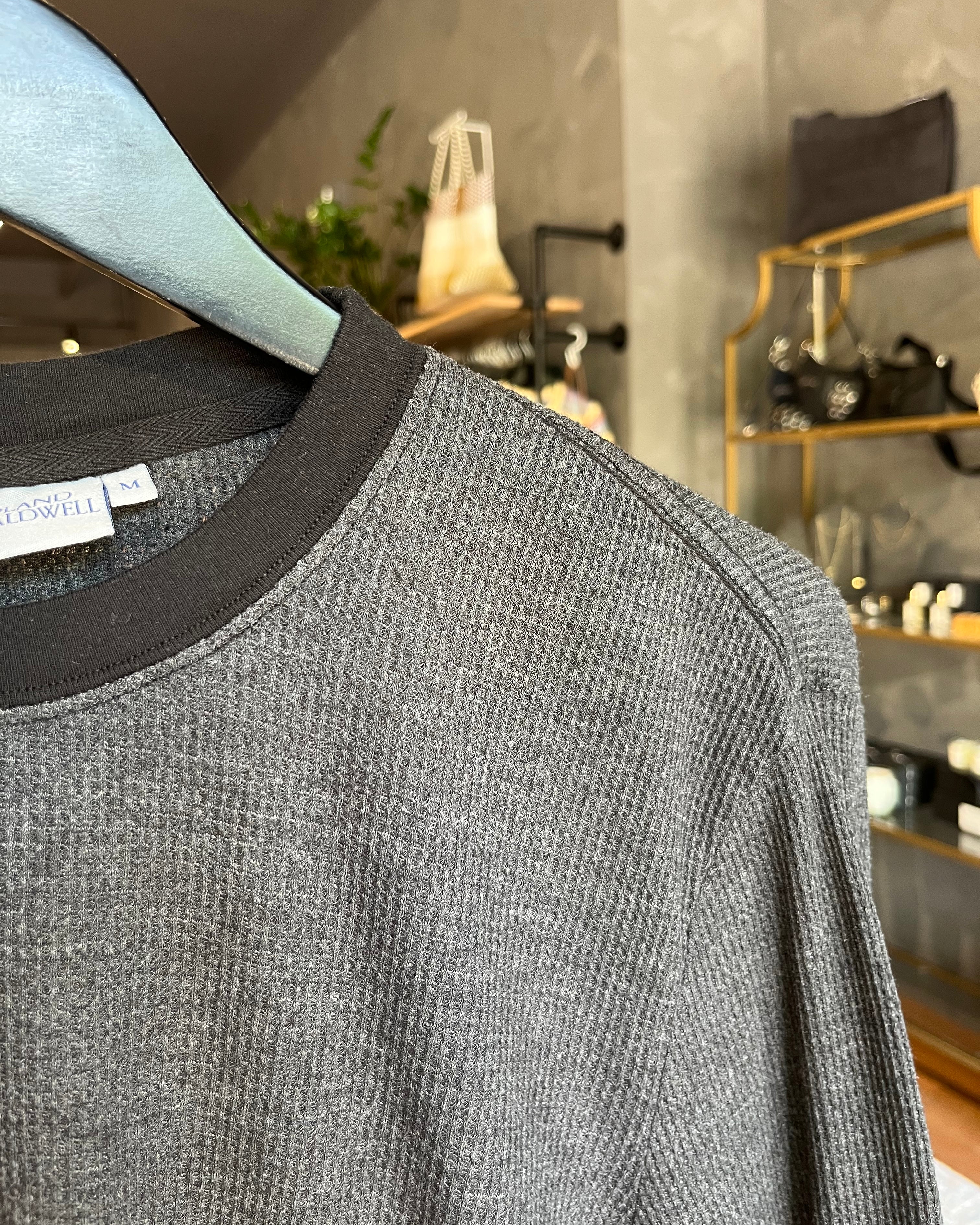 Roland Caldwell The Nick L/S Thermal - Black Men's Tops - Sloane Boutique