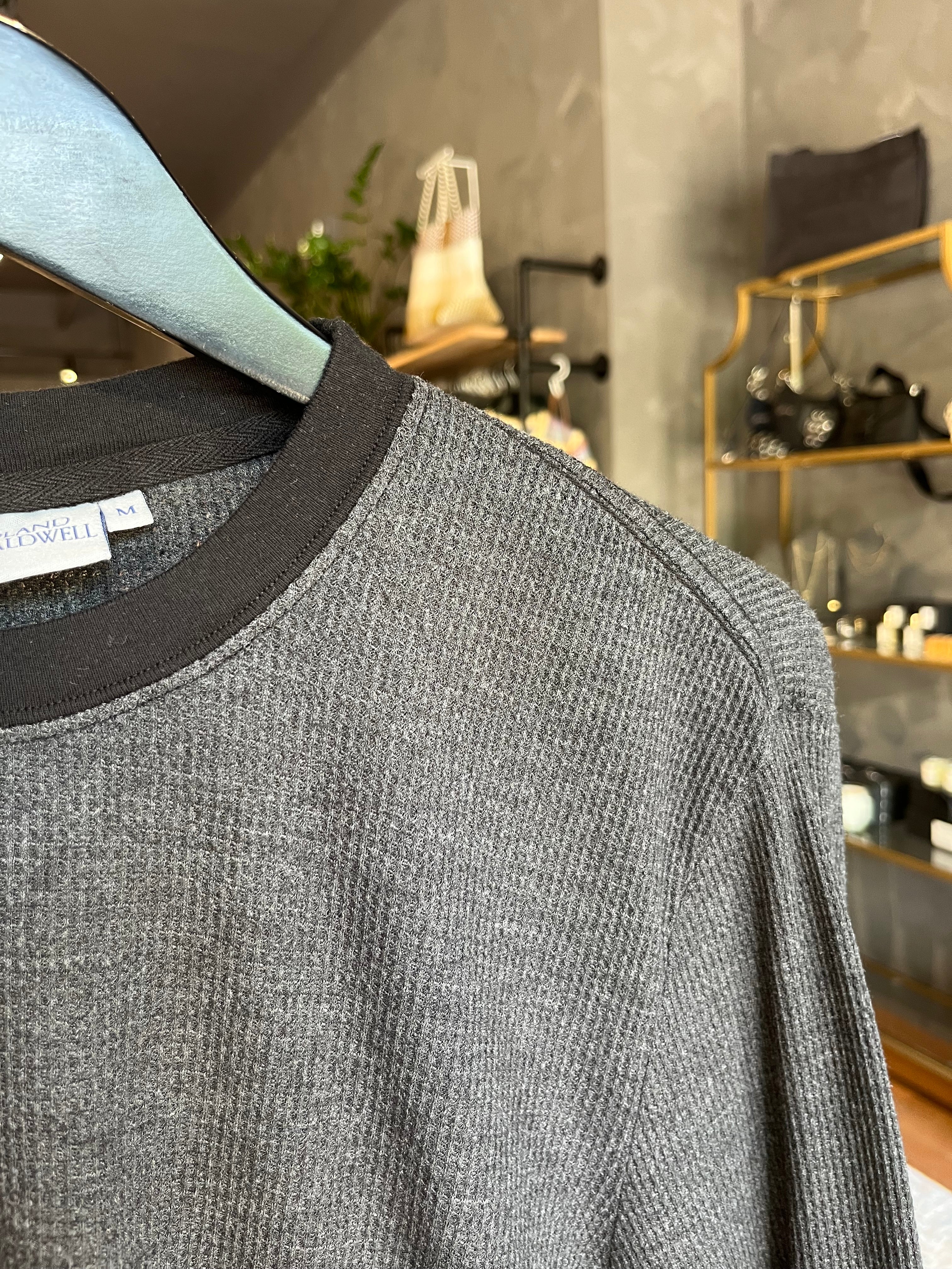 Roland Caldwell The Nick L/S Thermal - Black Men's Tops - Sloane Boutique