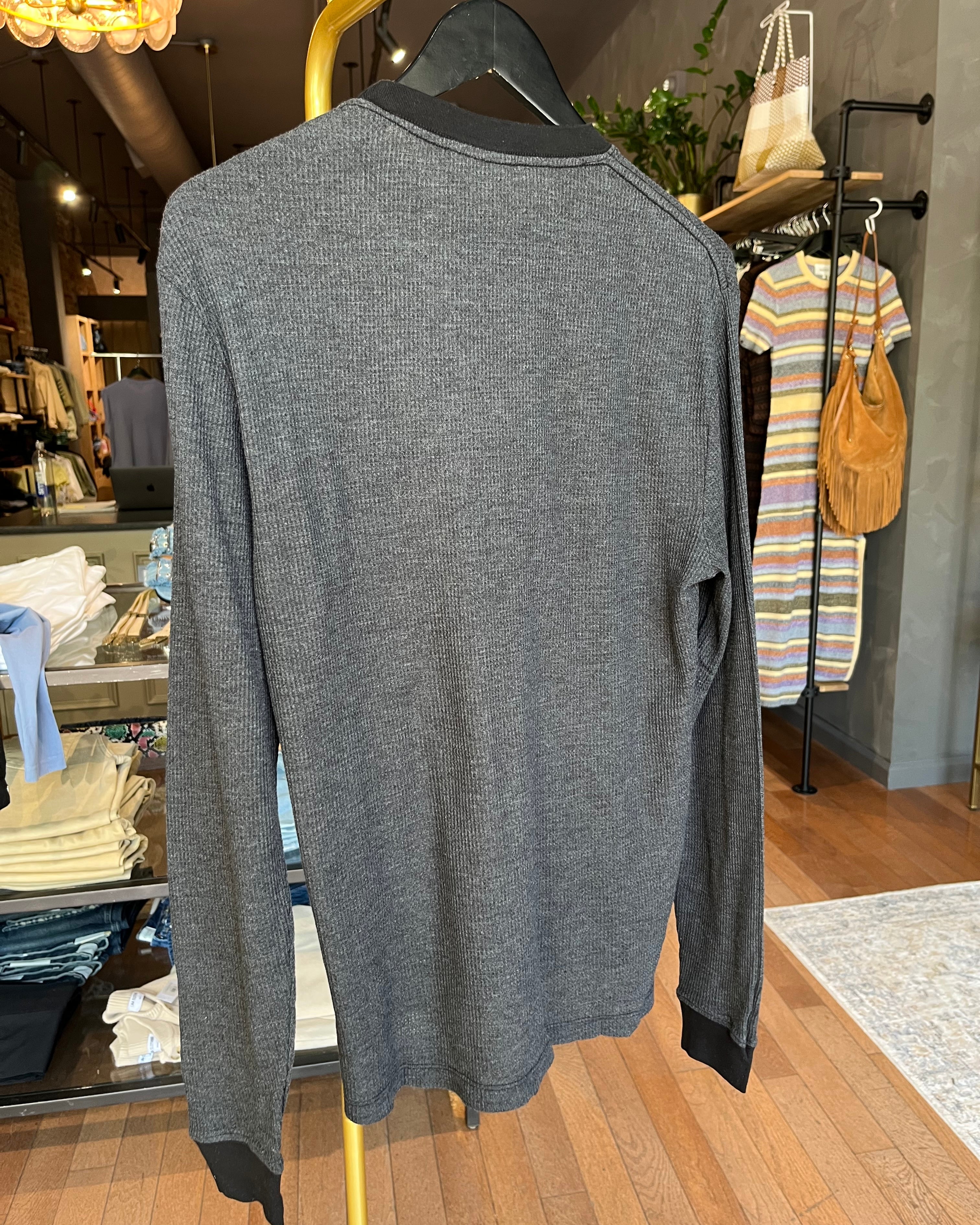 Roland Caldwell The Nick L/S Thermal - Black Men's Tops - Sloane Boutique