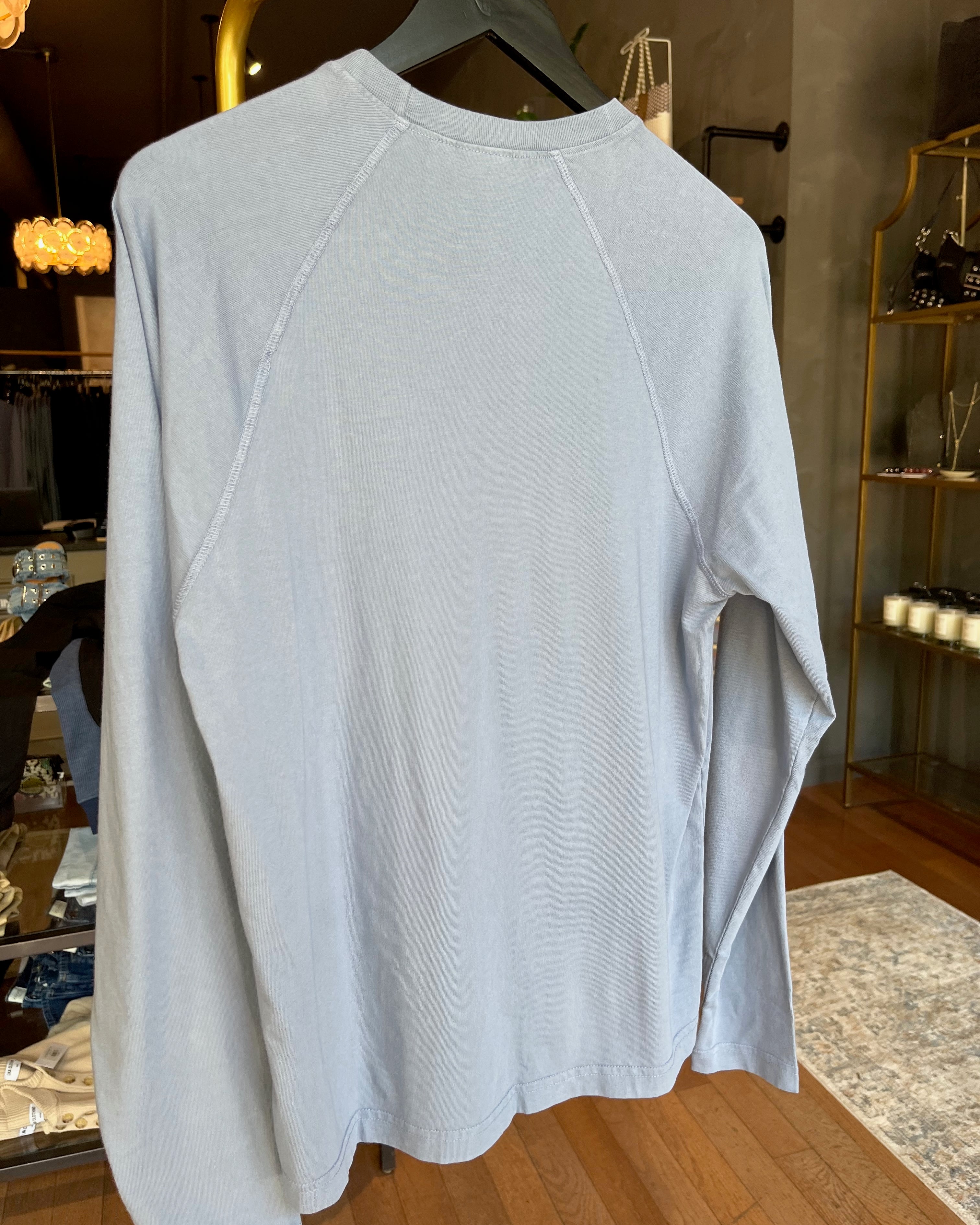 Roland Caldwell The Sunday L/S Raglan - Chambray Men's Tops - Sloane Boutique