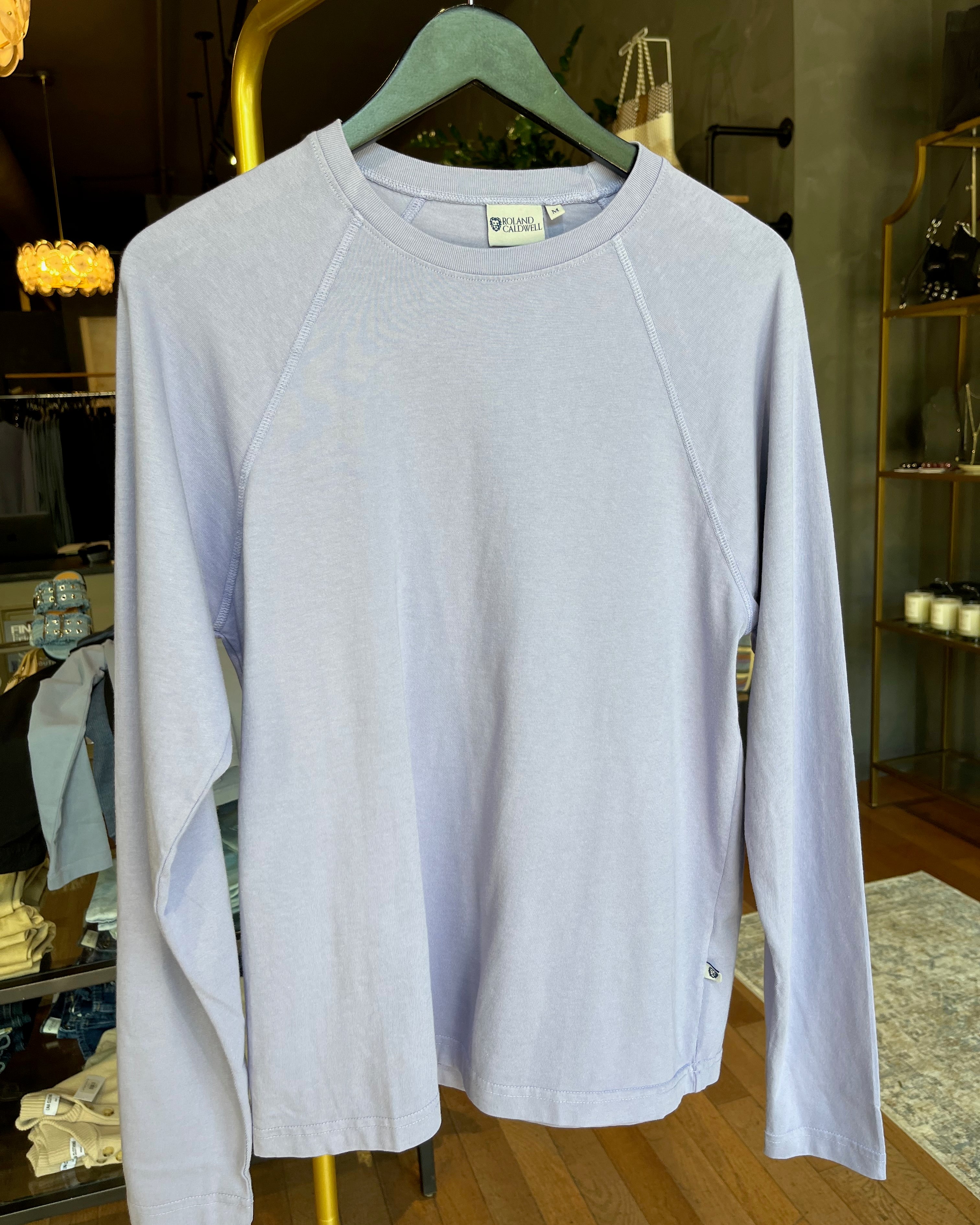 Roland Caldwell The Sunday L/S Raglan - Light Purple Men's Tops - Sloane Boutique