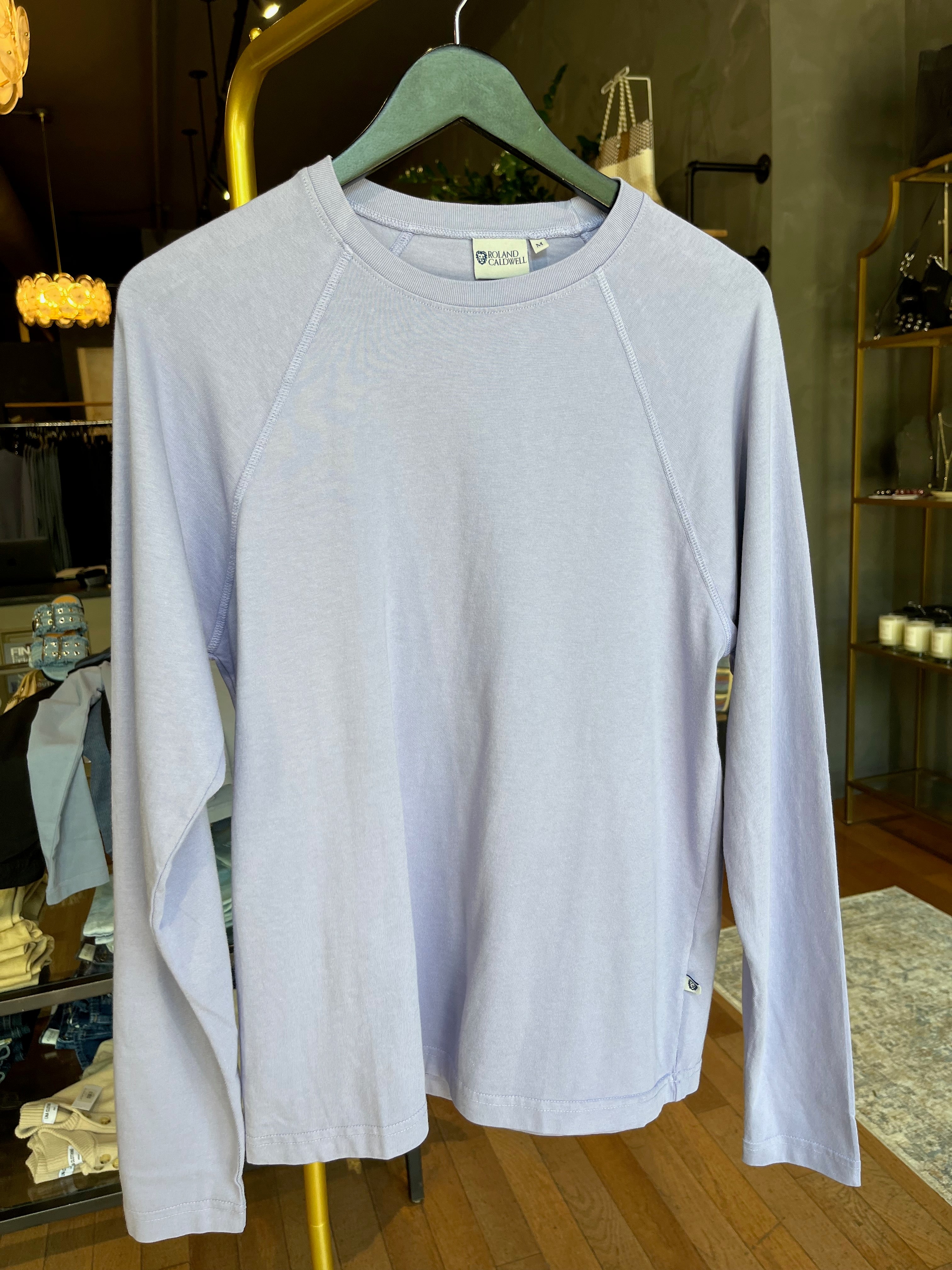 Roland Caldwell The Sunday L/S Raglan - Light Purple Men's Tops - Sloane Boutique