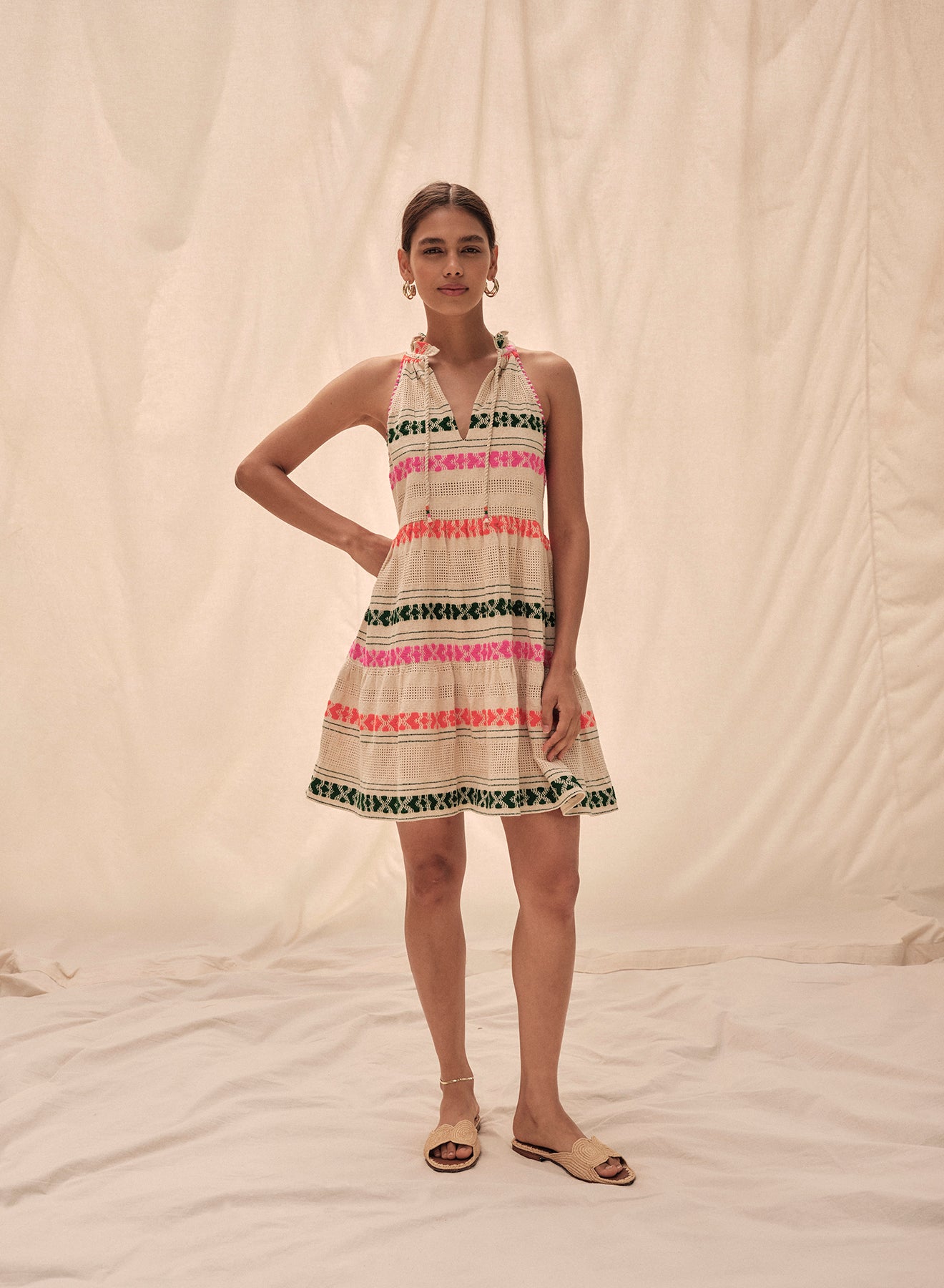 Saylor Calico Dress - Multicolor Dresses - Sloane Boutique