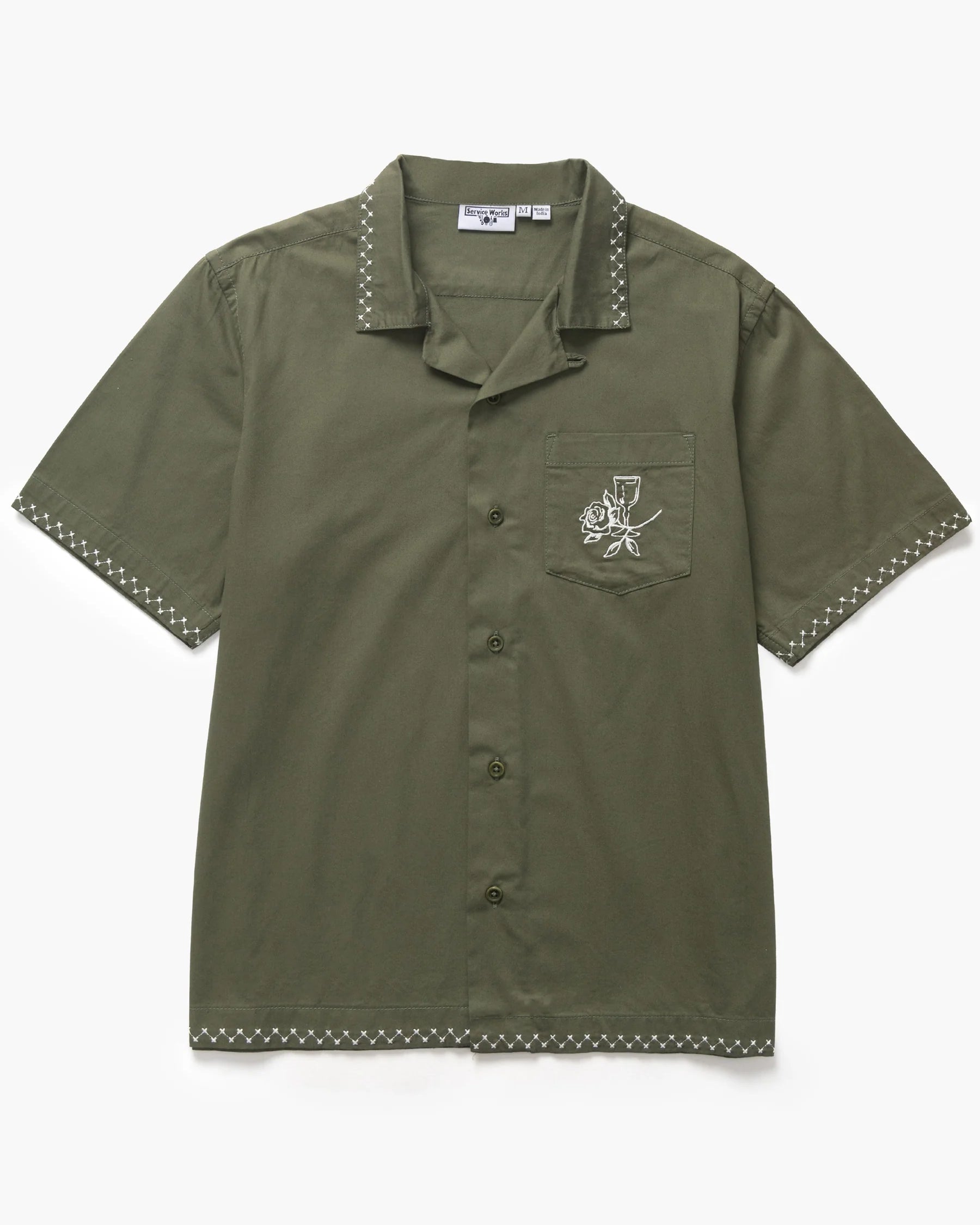 Service Works Border Shirt - Olive Men's Tops - Sloane Boutique