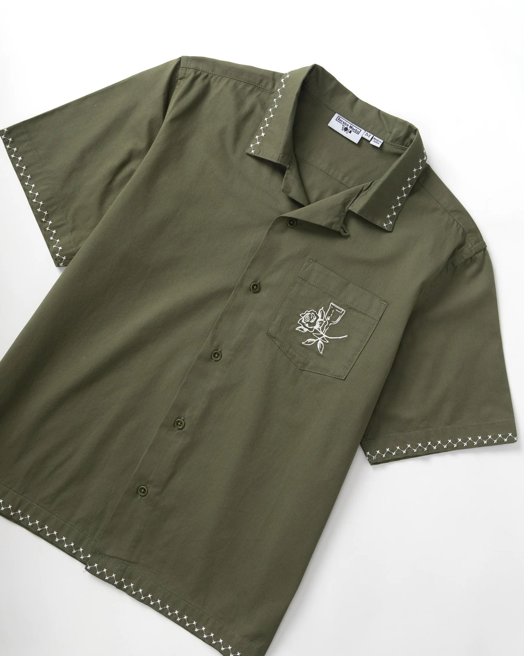 Service Works Border Shirt - Olive Men's Tops - Sloane Boutique