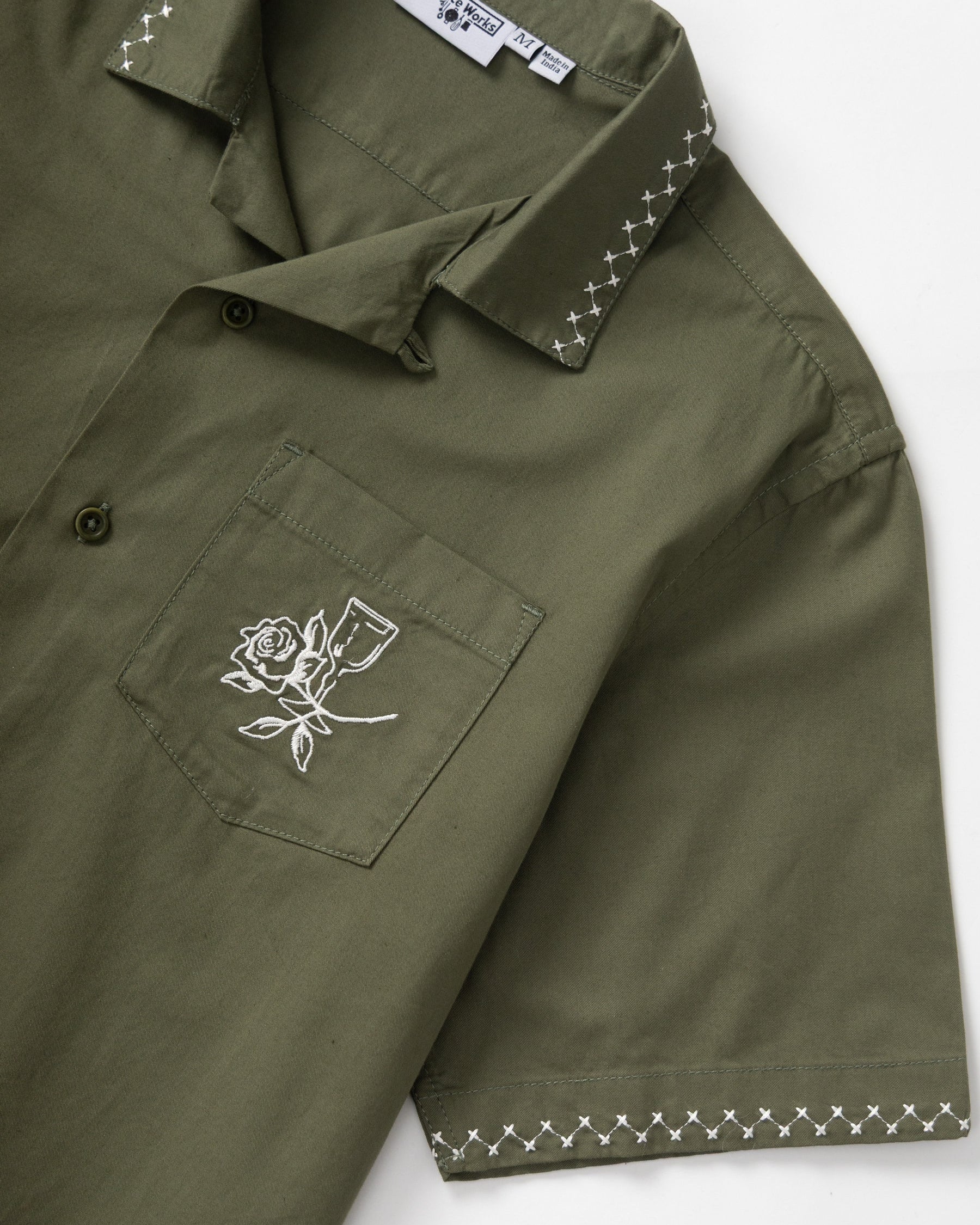 Service Works Border Shirt - Olive Men's Tops - Sloane Boutique