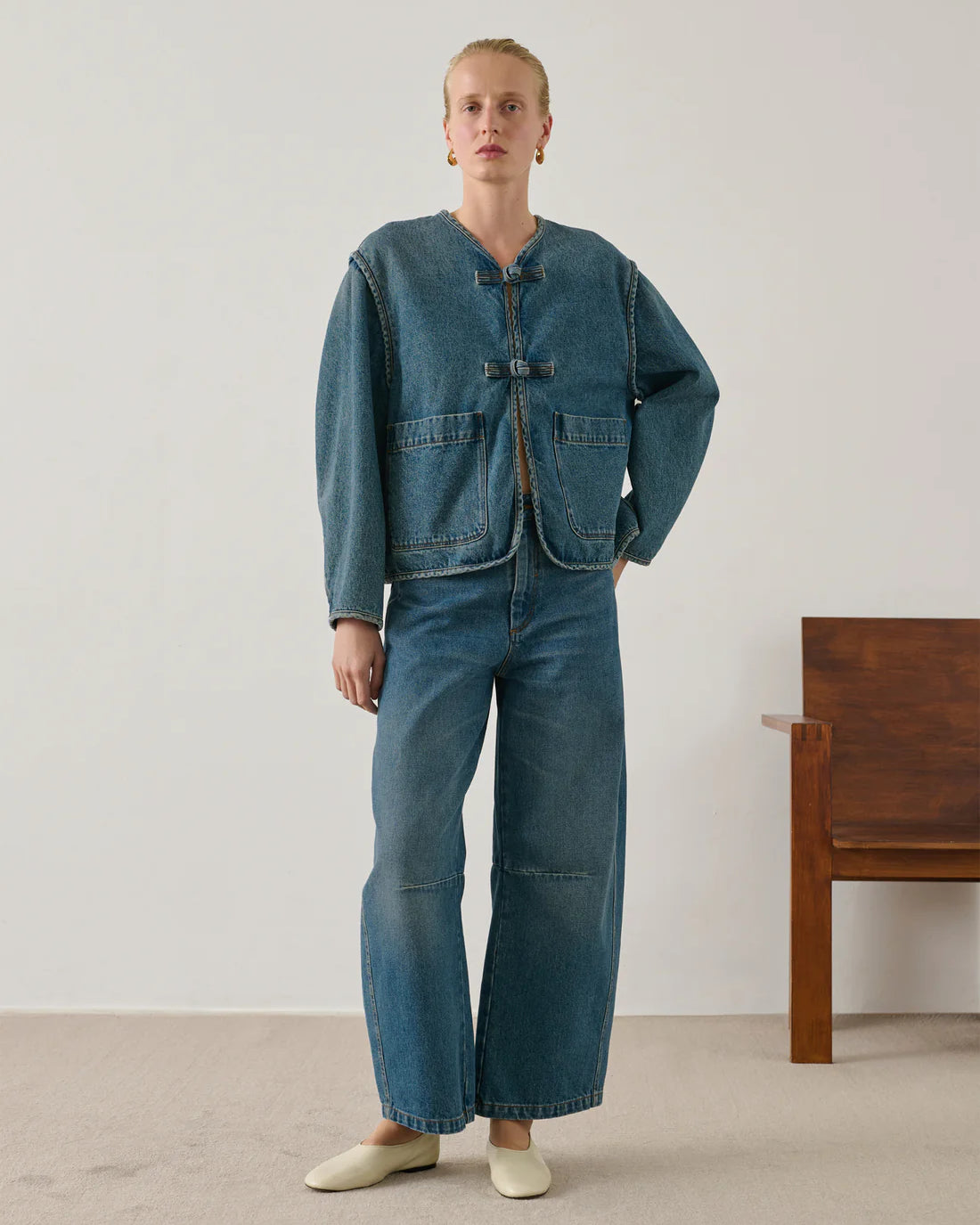 Soeur Agatha Top - Denim Blue Outerwear - Sloane Boutique