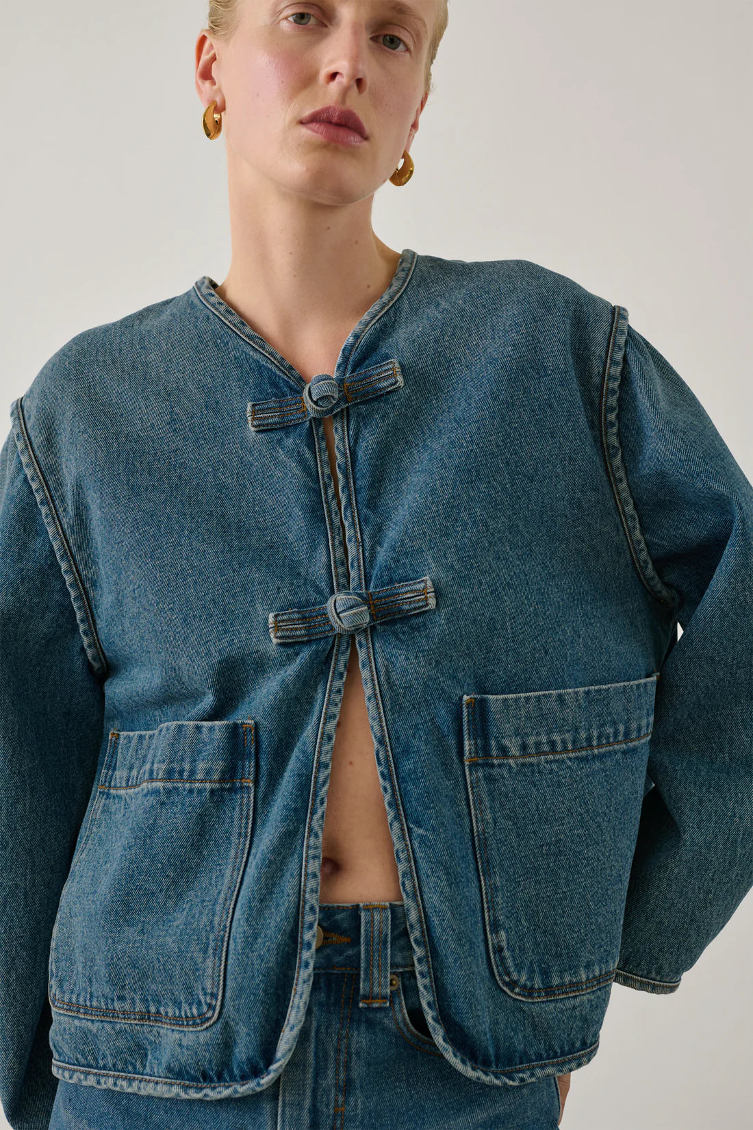 Soeur Agatha Top - Denim Blue Outerwear - Sloane Boutique