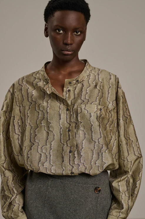 Soeur Chypre Blouse - Grey / Green Women's Tops - Sloane Boutique