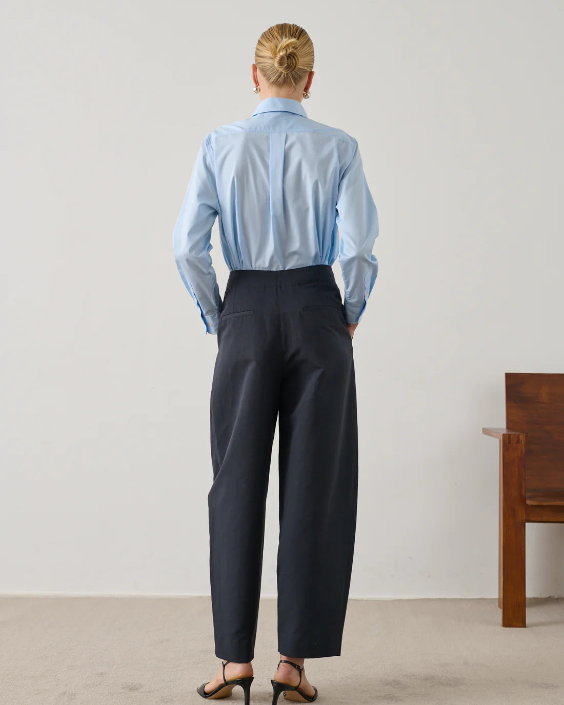 Soeur Daley Cotton and Linen Trouser - Noir Women's Bottoms - Sloane Boutique