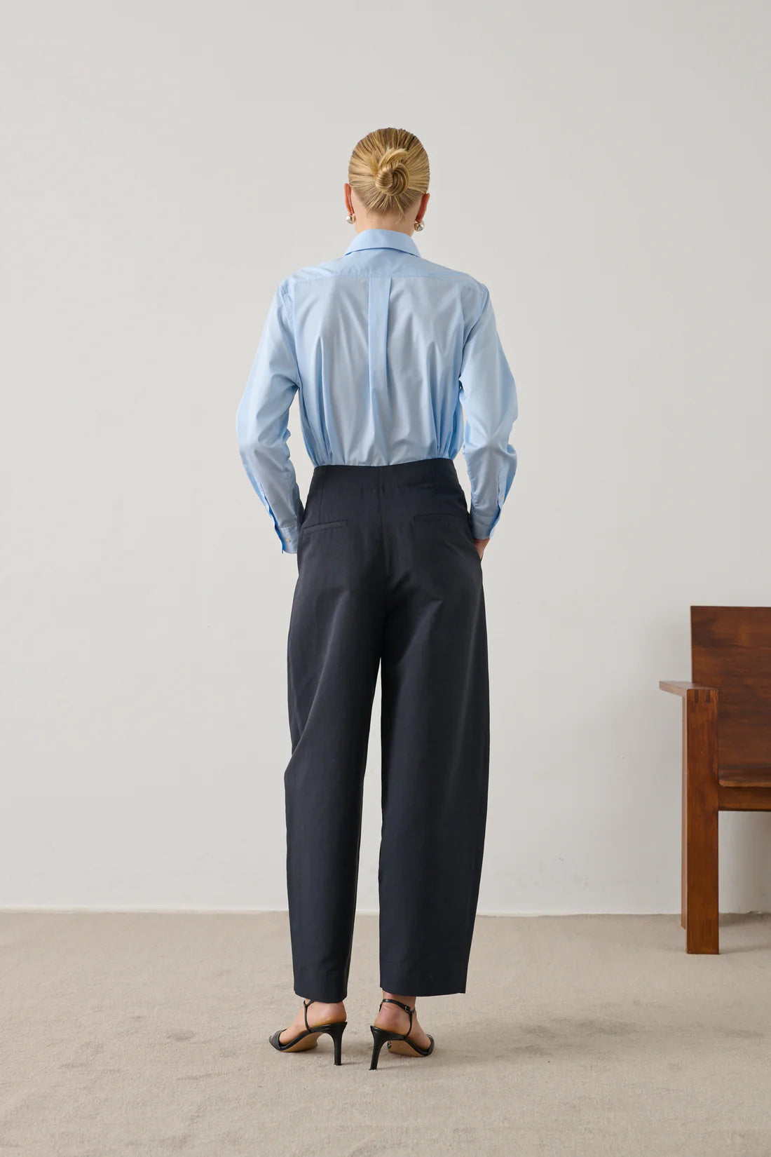 Soeur Daley Cotton and Linen Trouser - Noir Women's Bottoms - Sloane Boutique