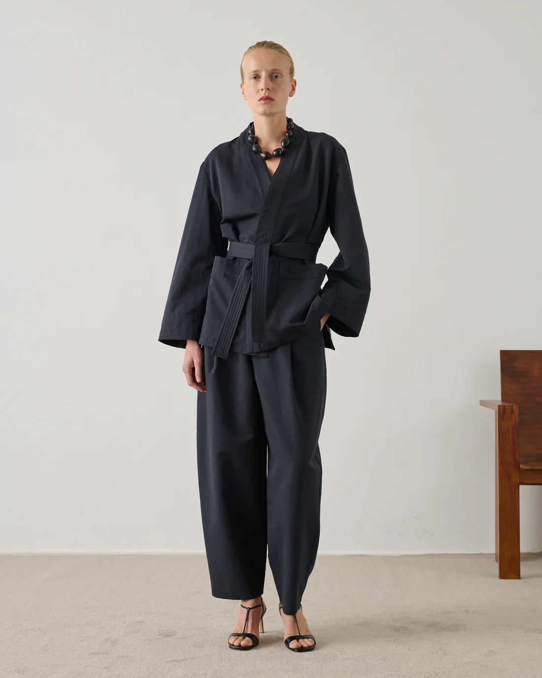 Soeur Daley Cotton and Linen Trouser - Noir Women's Bottoms - Sloane Boutique