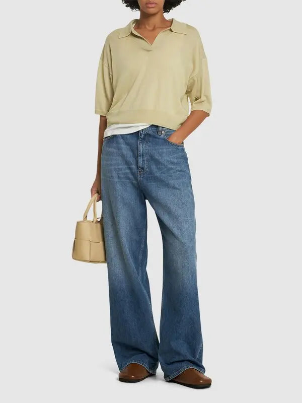 Soeur Elton Short Sleeve Polo - Sage Women's Tops - Sloane Boutique