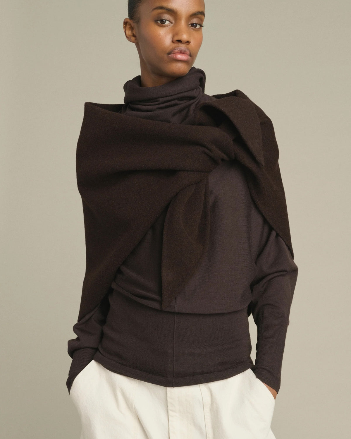 Soeur Jamelia Cape - Brown Accessories - Sloane Boutique