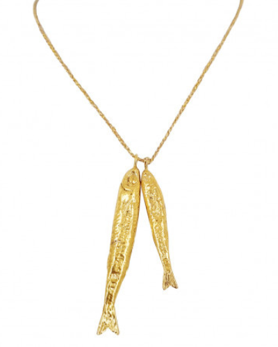 Sophie Deschamps Ablette Duo Necklace - Gold Jewelry - Sloane Boutique