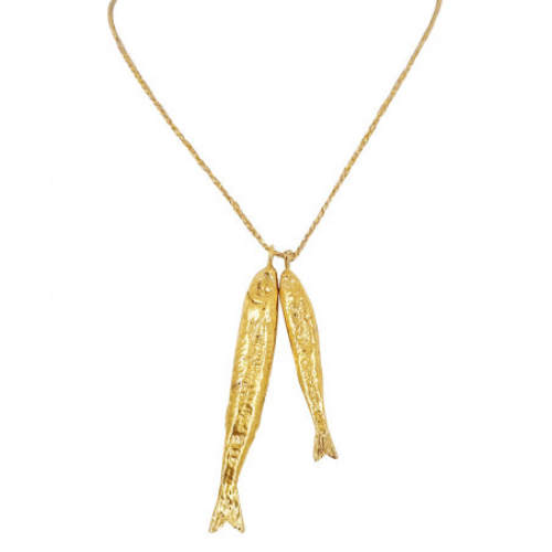 Sophie Deschamps Ablette Duo Necklace - Gold Jewelry - Sloane Boutique