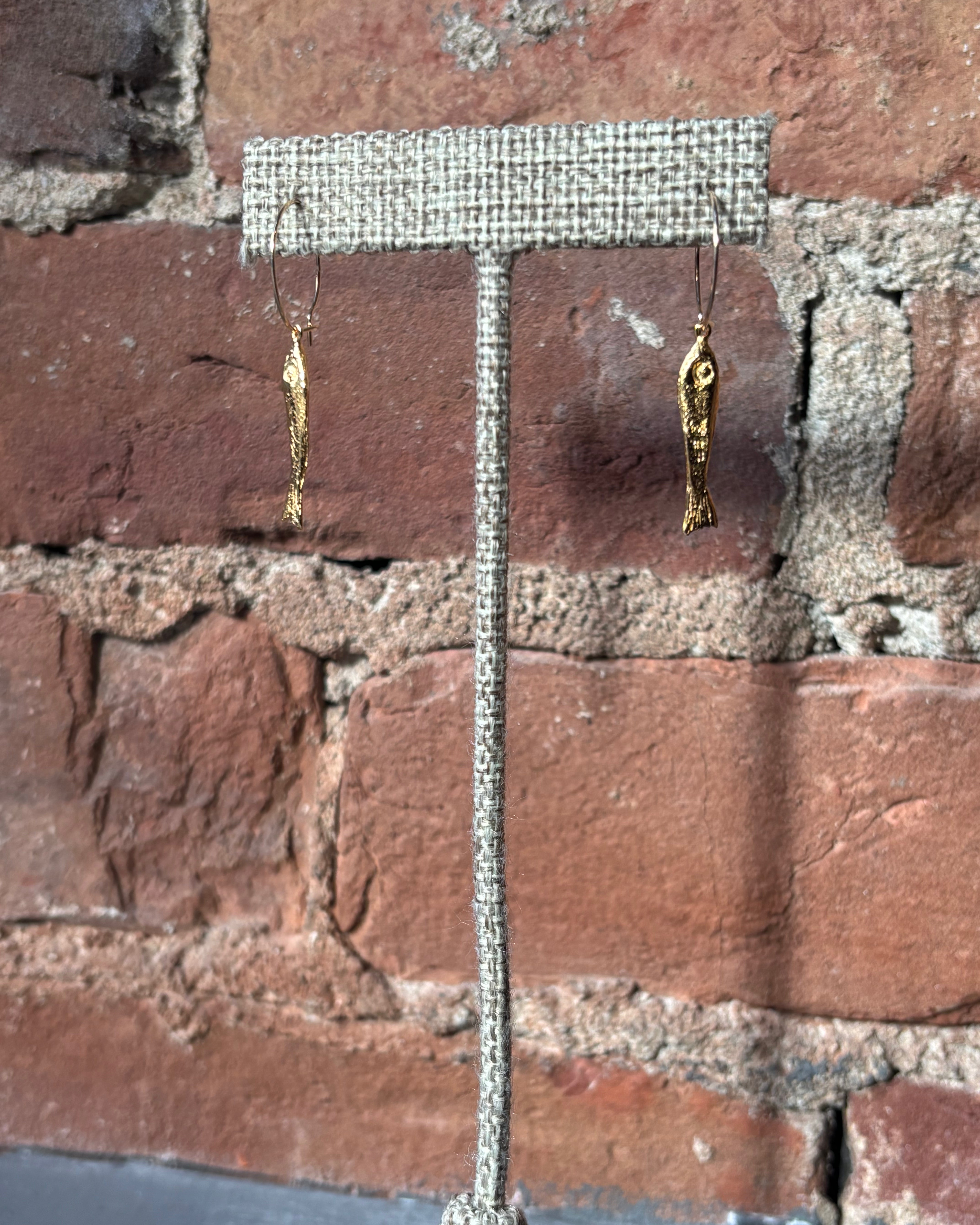 Sophie Deschamps Ablette Hook Drop Earrings - Gold Jewelry - Sloane Boutique