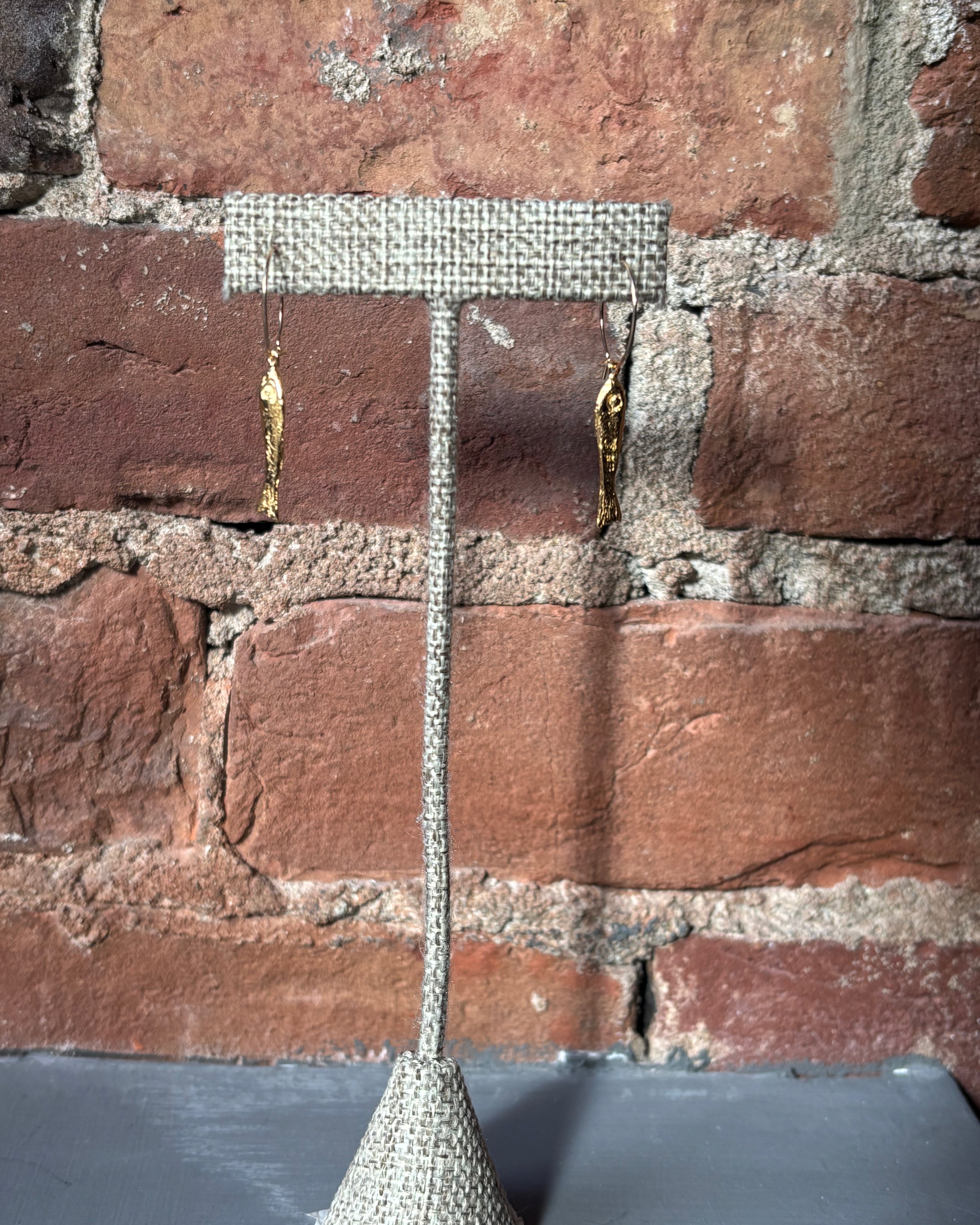 Sophie Deschamps Ablette Hook Drop Earrings - Gold Jewelry - Sloane Boutique