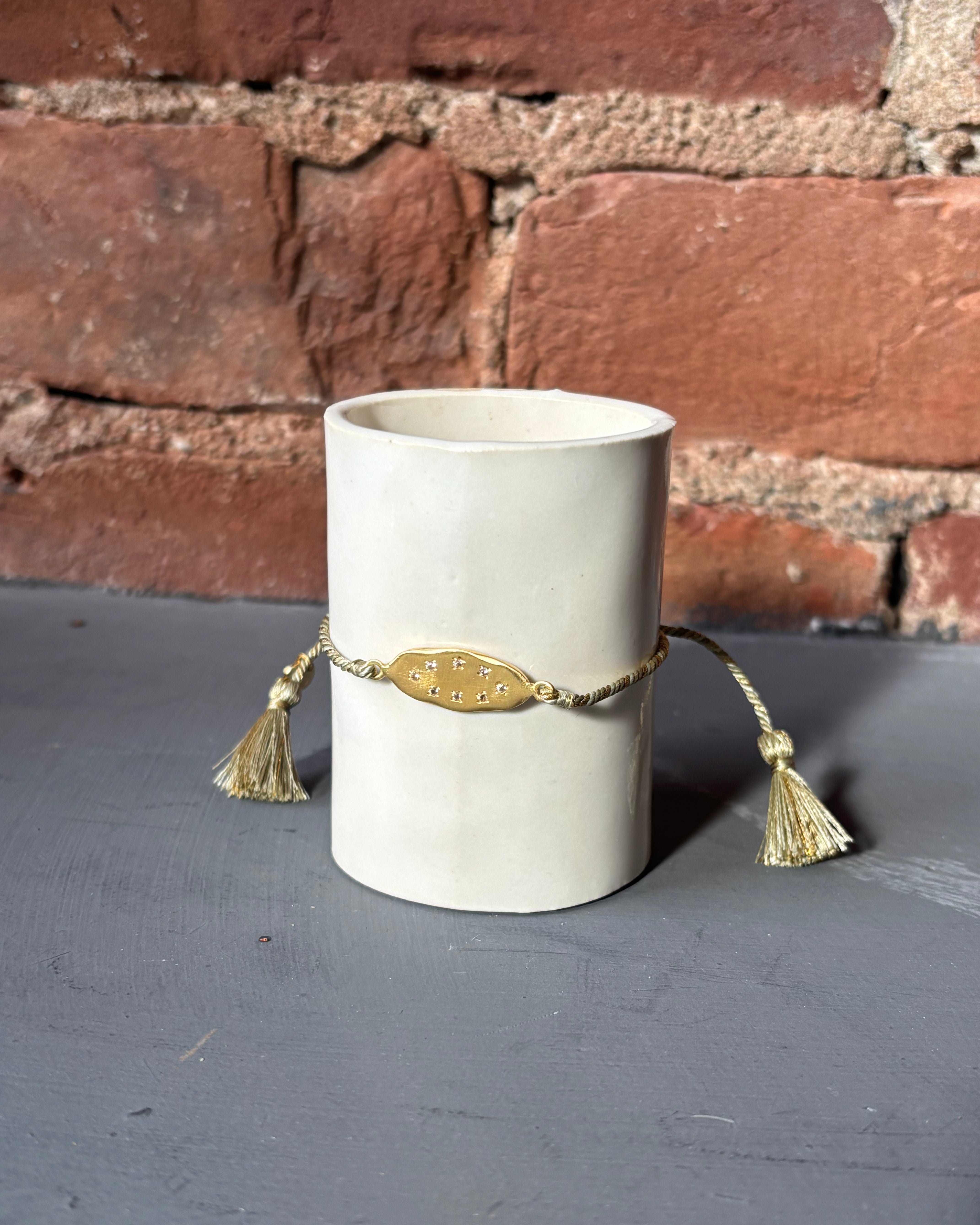 Sophie Deschamps Indira Bracelet - Gold / White Topaz Accessories - Sloane Boutique