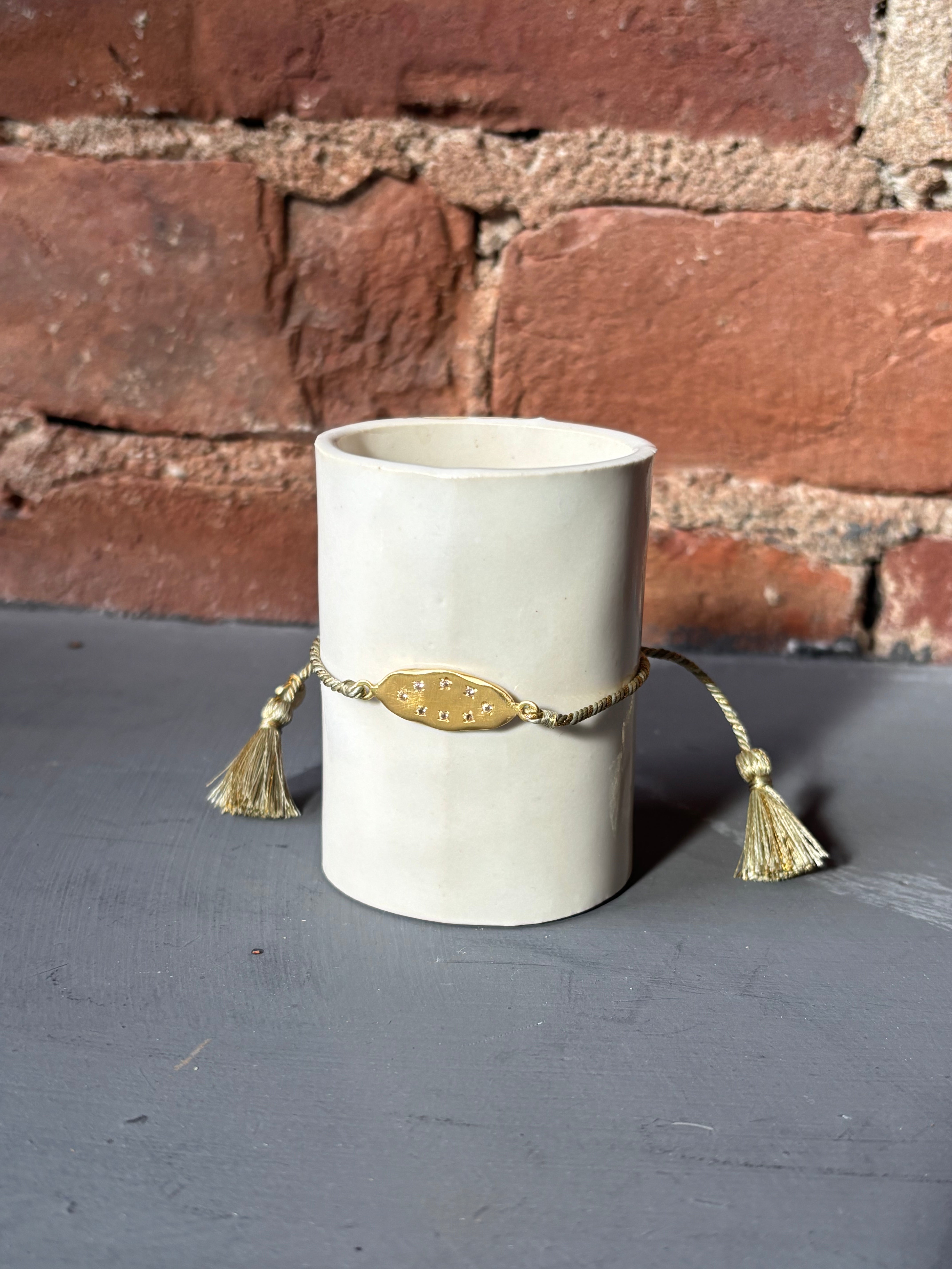 Sophie Deschamps Indira Bracelet - Gold / White Topaz Accessories - Sloane Boutique