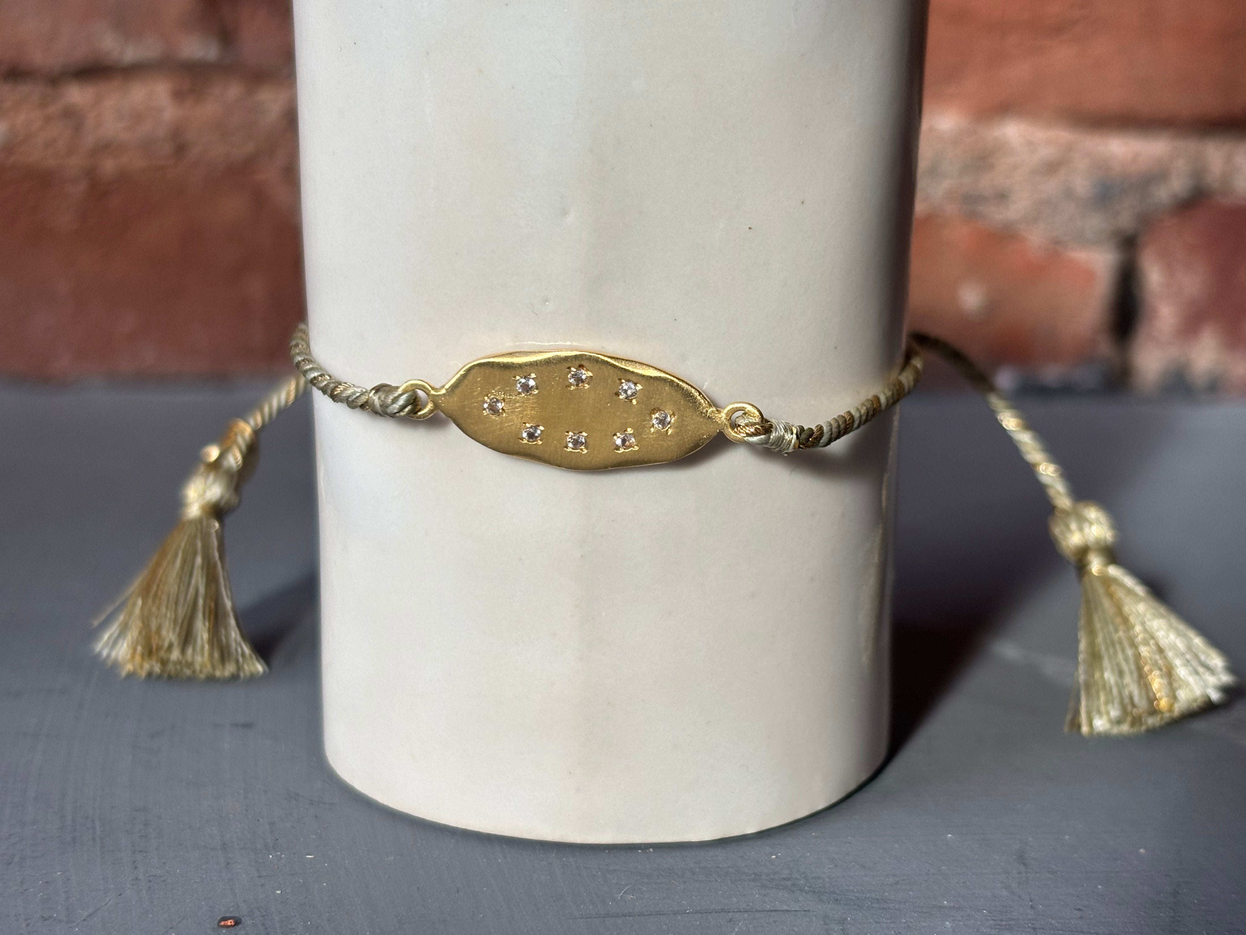 Sophie Deschamps Indira Bracelet - Gold / White Topaz Accessories - Sloane Boutique