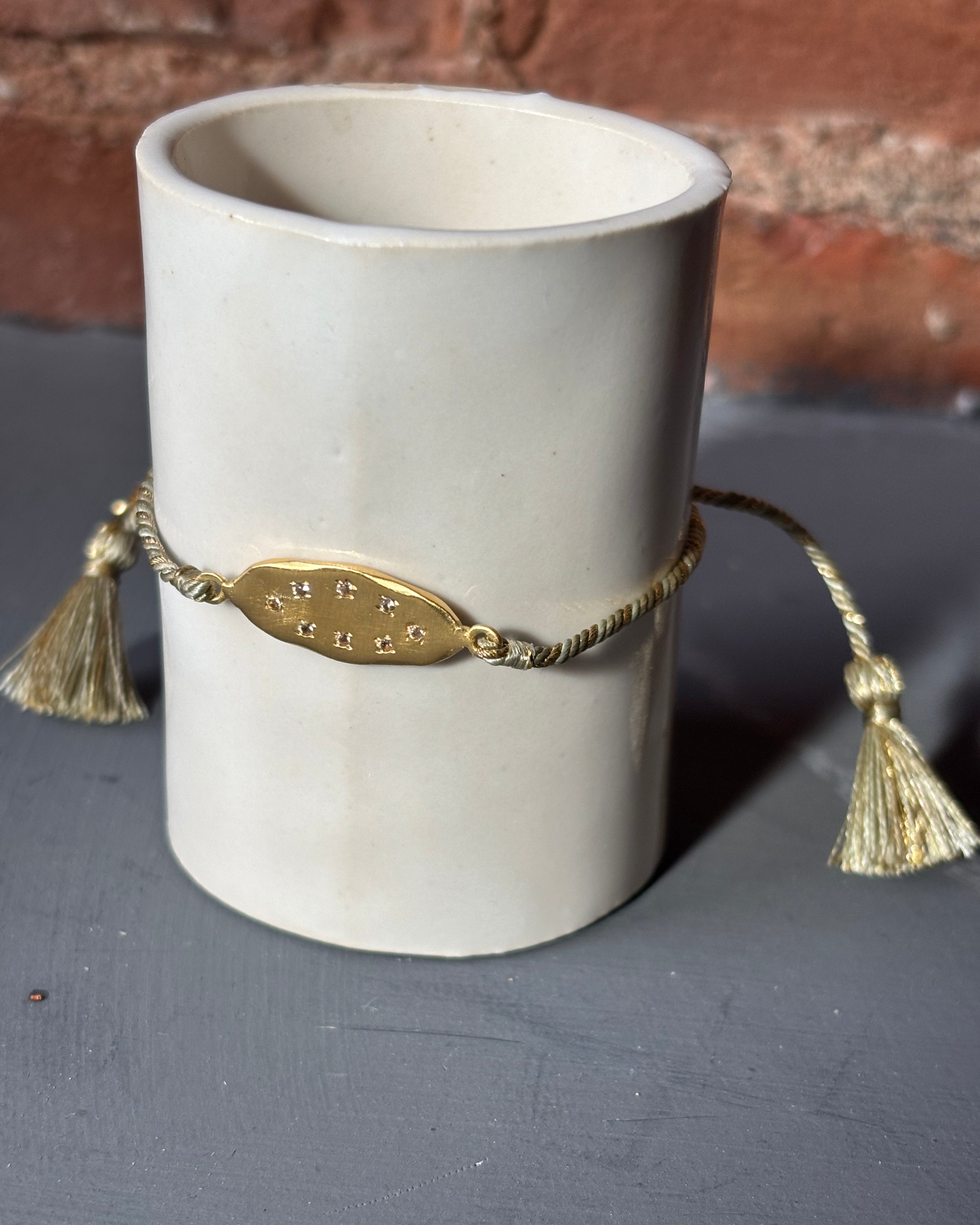 Sophie Deschamps Indira Bracelet - Gold / White Topaz Accessories - Sloane Boutique