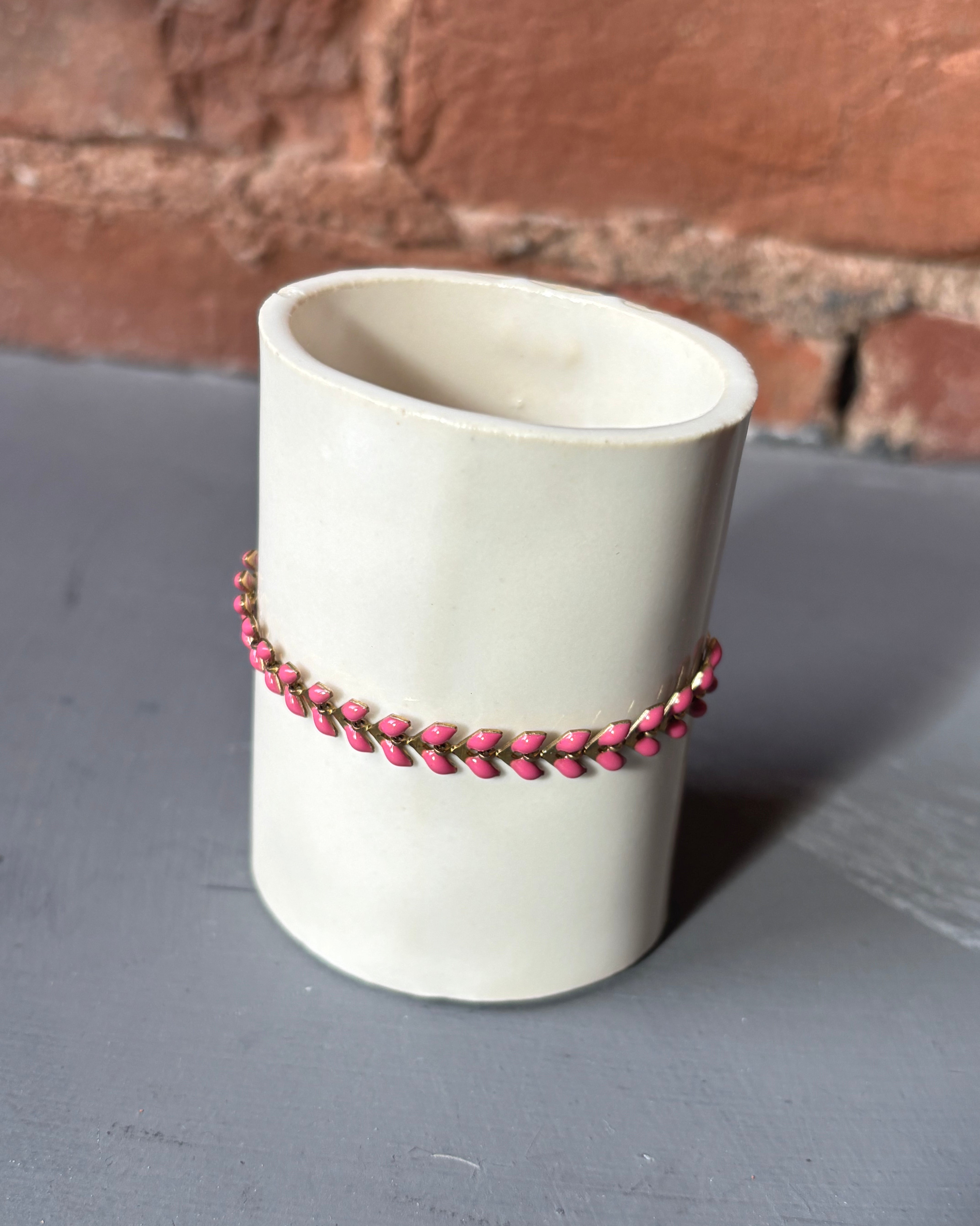 Sophie Deschamps Leopold Bracelet - Fuchsia Jewelry - Sloane Boutique