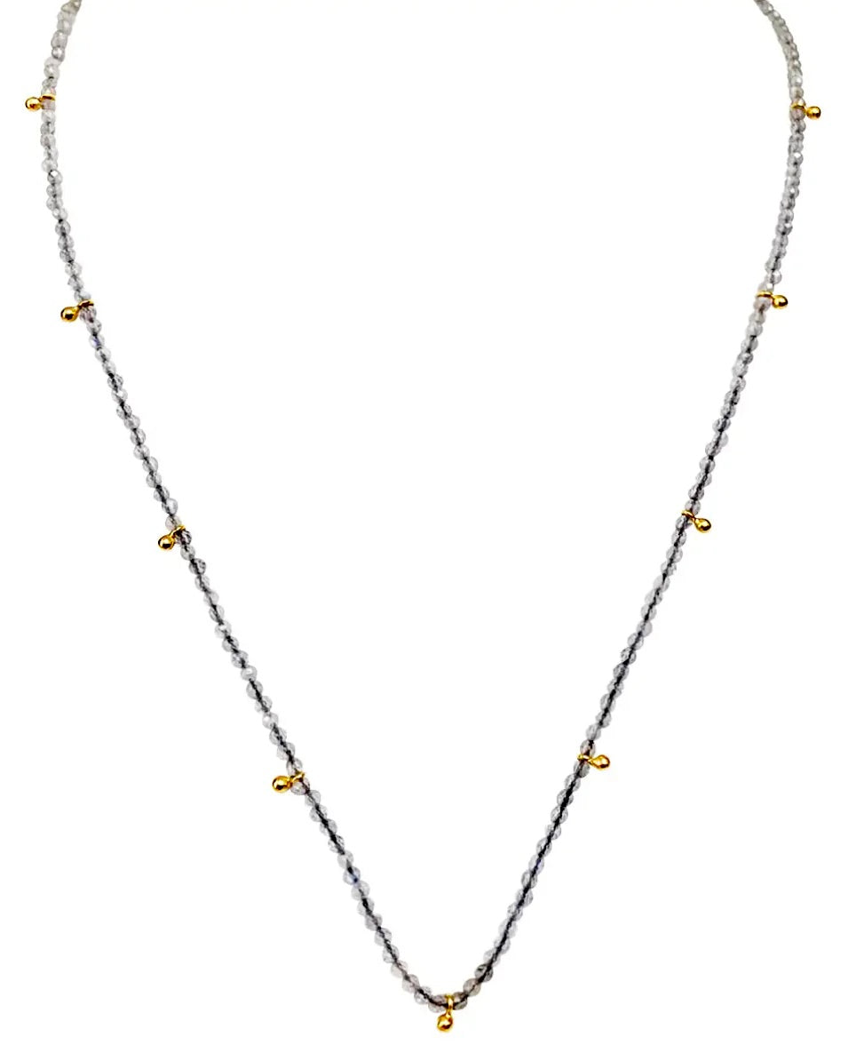 Sophie Deschamps Louetta Necklace - White Labradorite Jewelry - Sloane Boutique