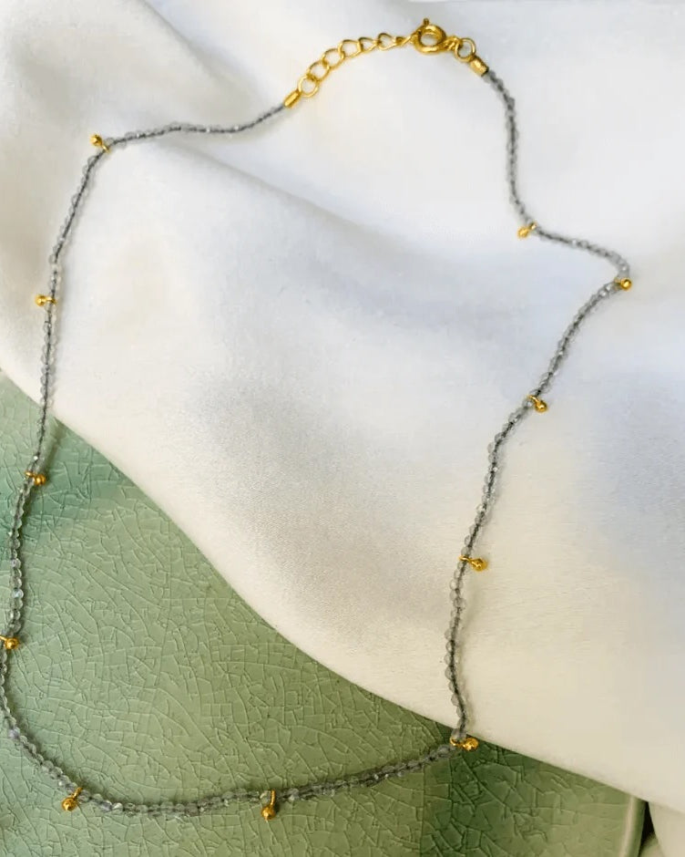 Sophie Deschamps Louetta Necklace - White Labradorite Jewelry - Sloane Boutique