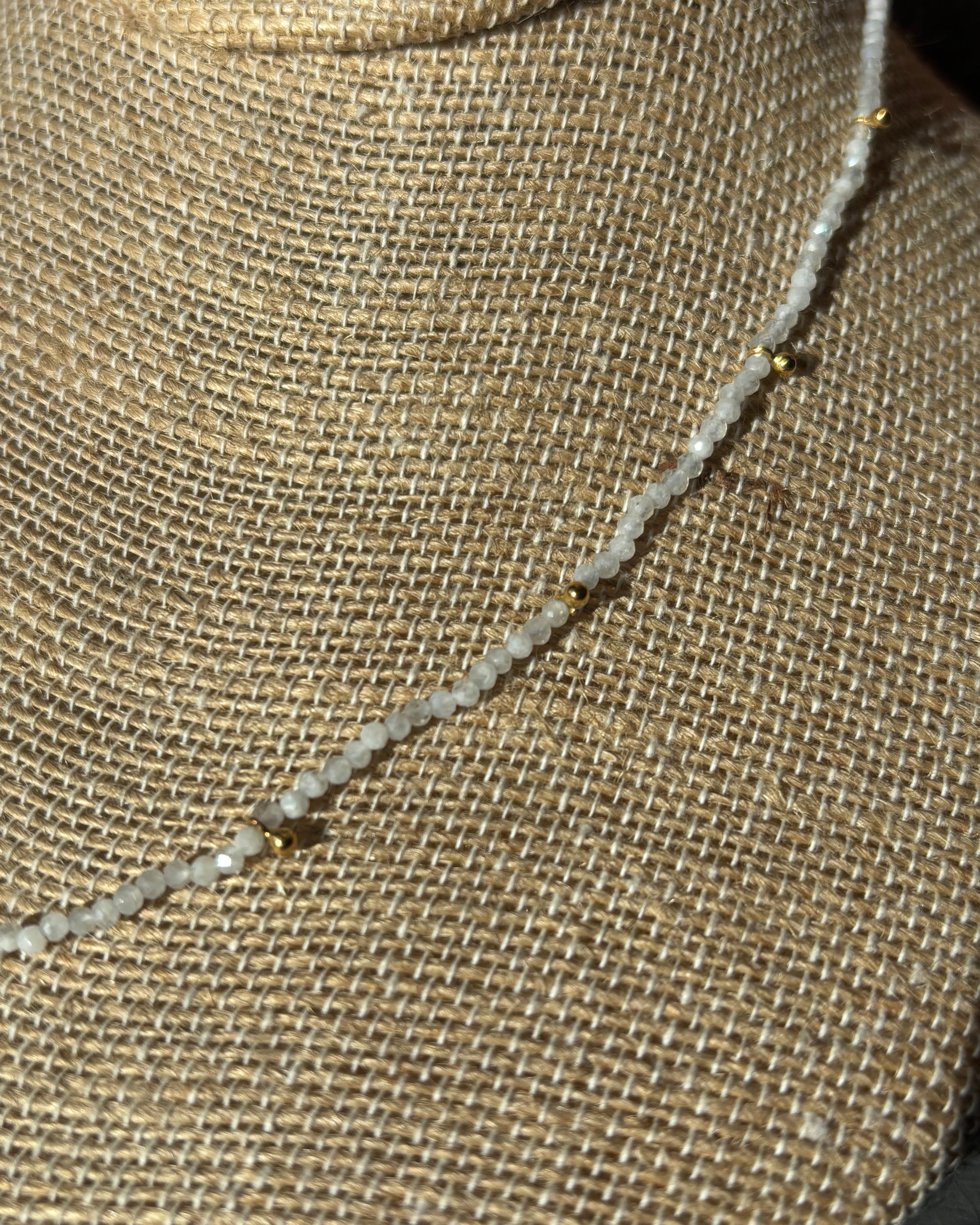 Sophie Deschamps Louetta Necklace - White Labradorite Jewelry - Sloane Boutique