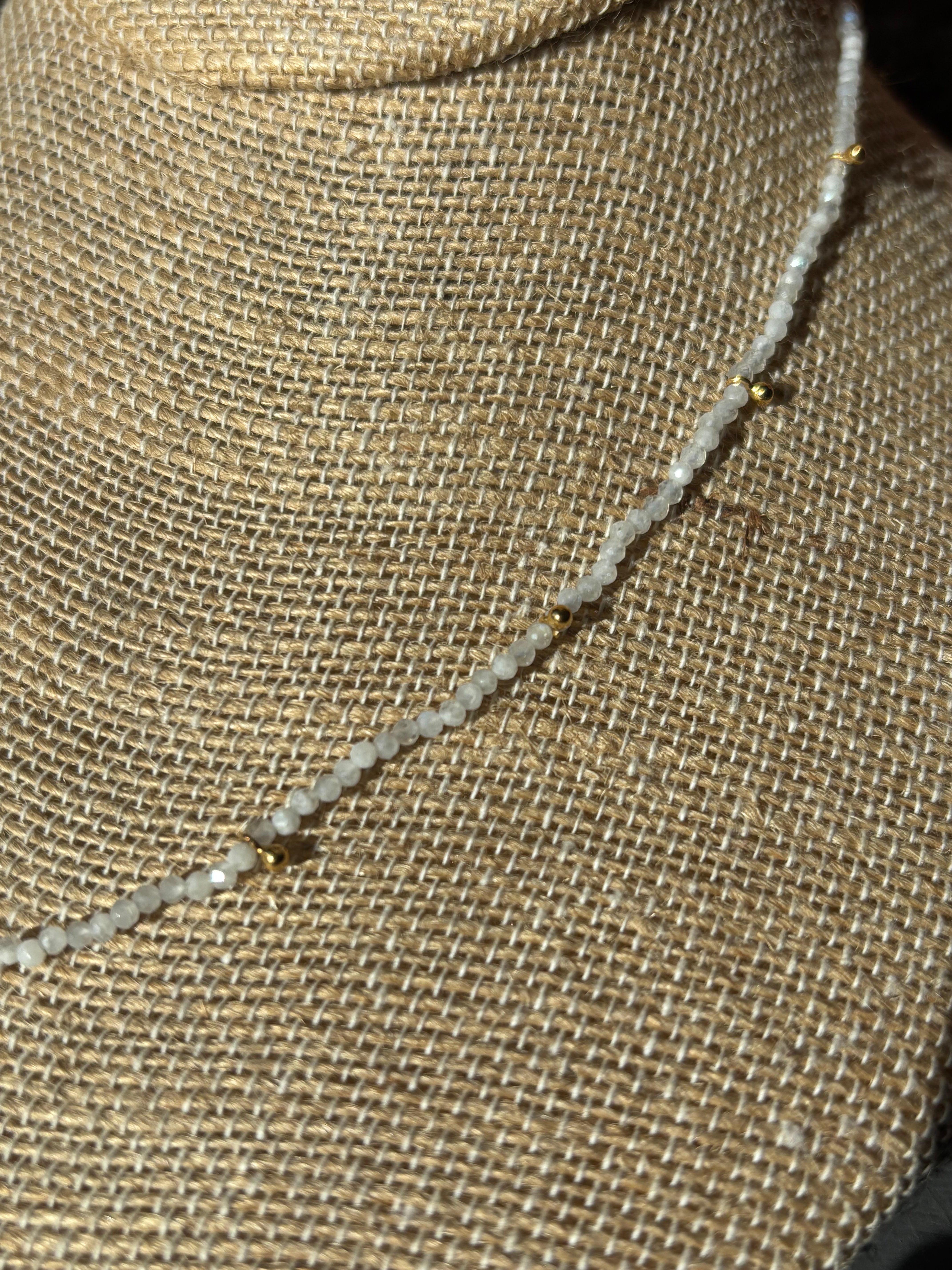 Sophie Deschamps Louetta Necklace - White Labradorite Jewelry - Sloane Boutique