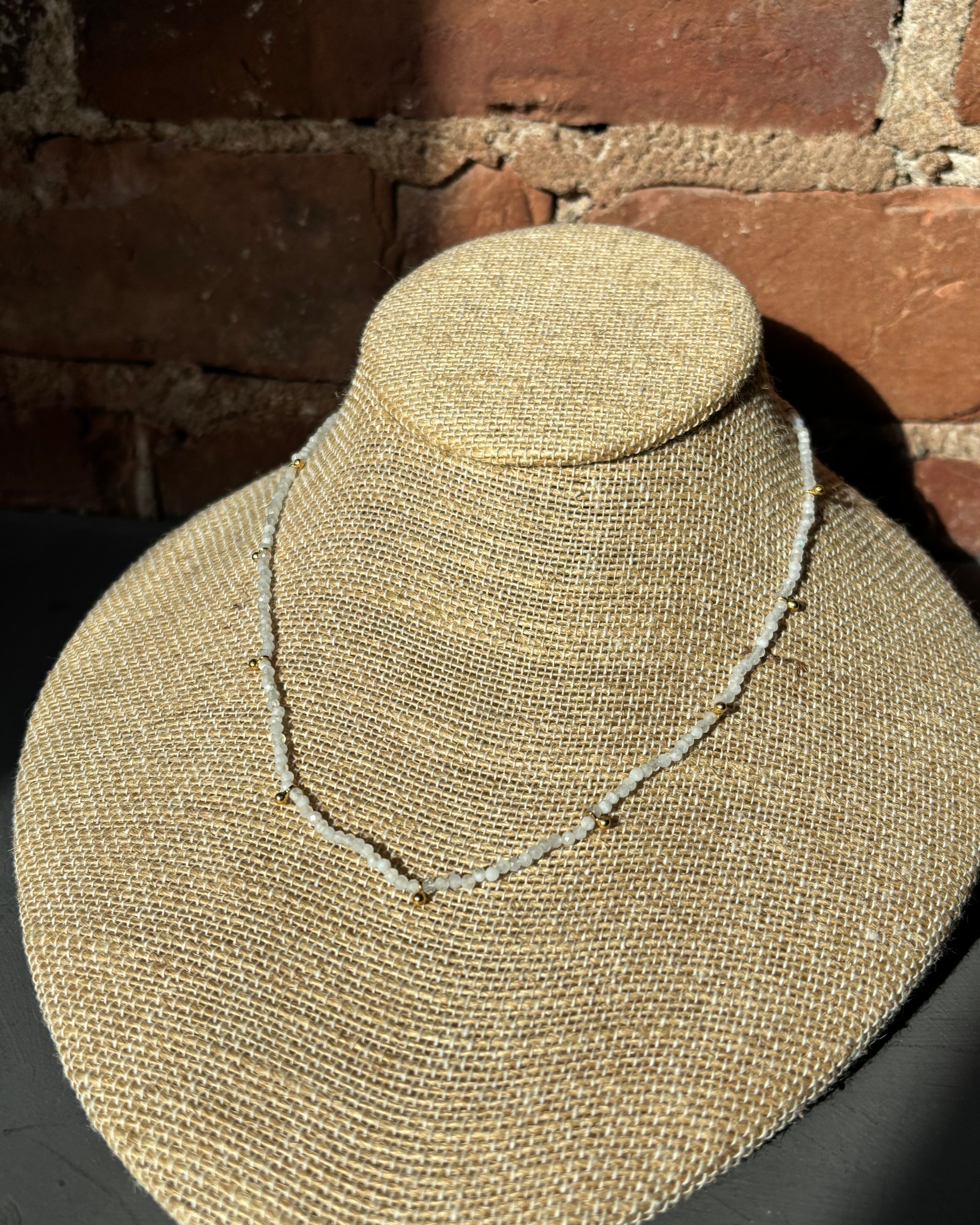 Sophie Deschamps Louetta Necklace - White Labradorite Jewelry - Sloane Boutique