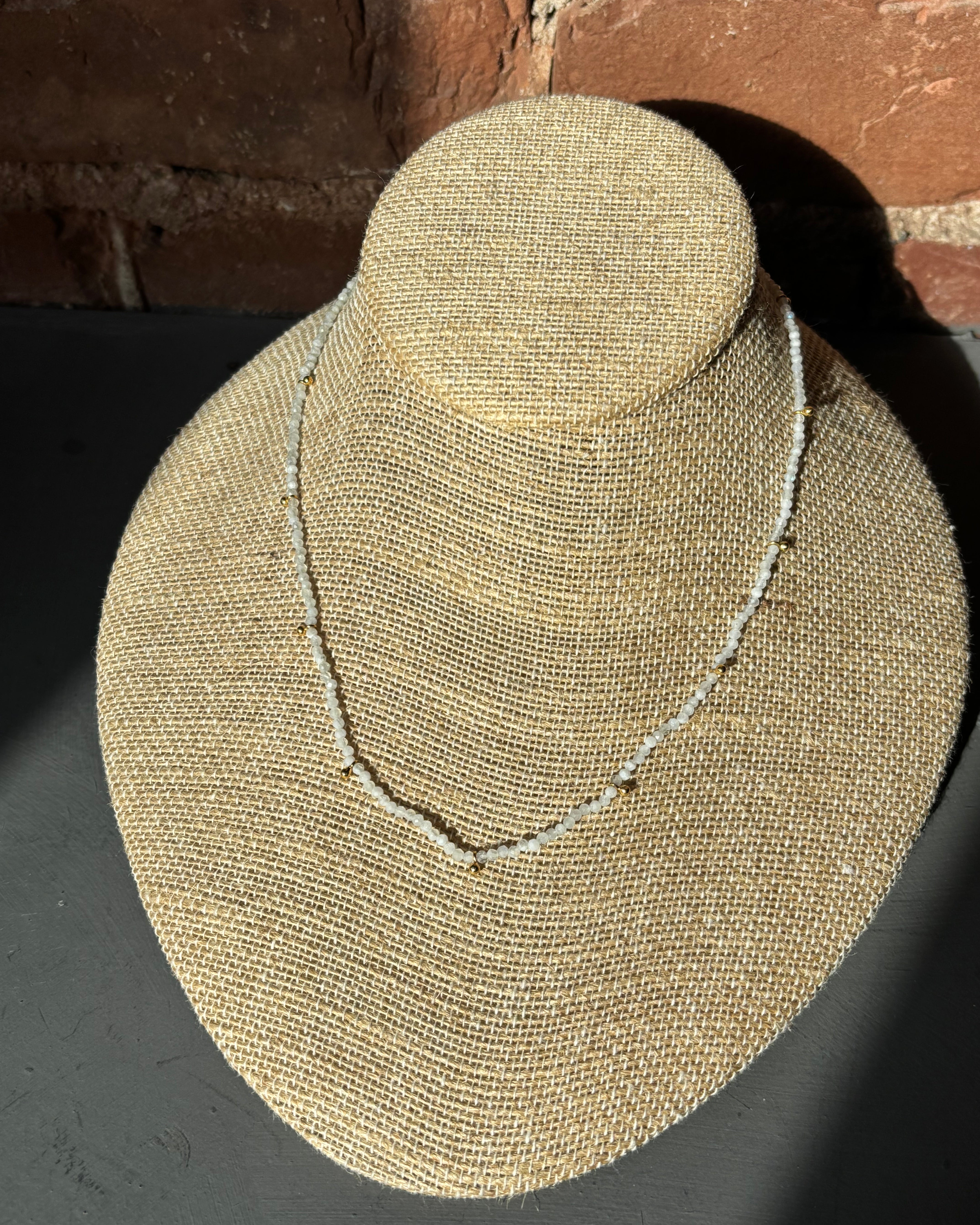 Sophie Deschamps Louetta Necklace - White Labradorite Jewelry - Sloane Boutique