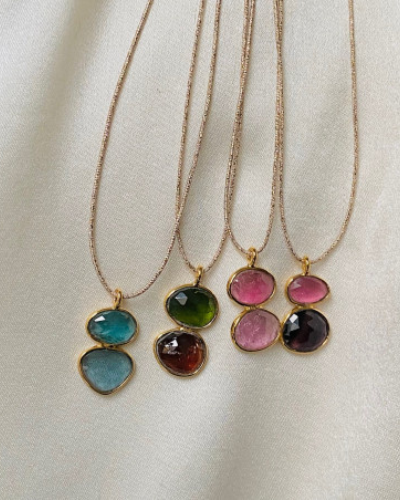 Sophie Deschamps Nila Chain Necklace - Tourmaline Jewelry - Sloane Boutique