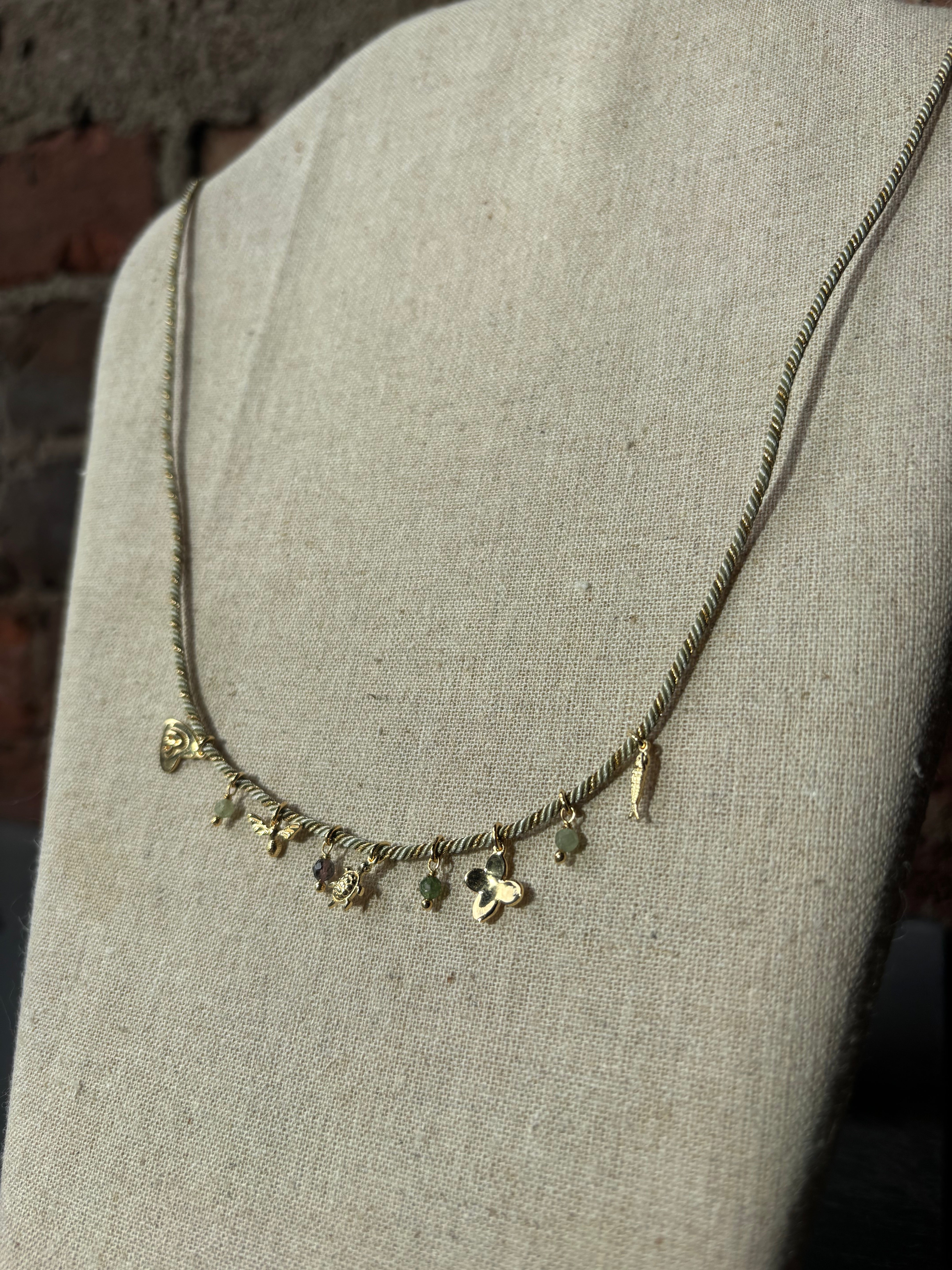 Sophie Deschamps Priya Necklace - Gold / Multi Stone Jewelry - Sloane Boutique