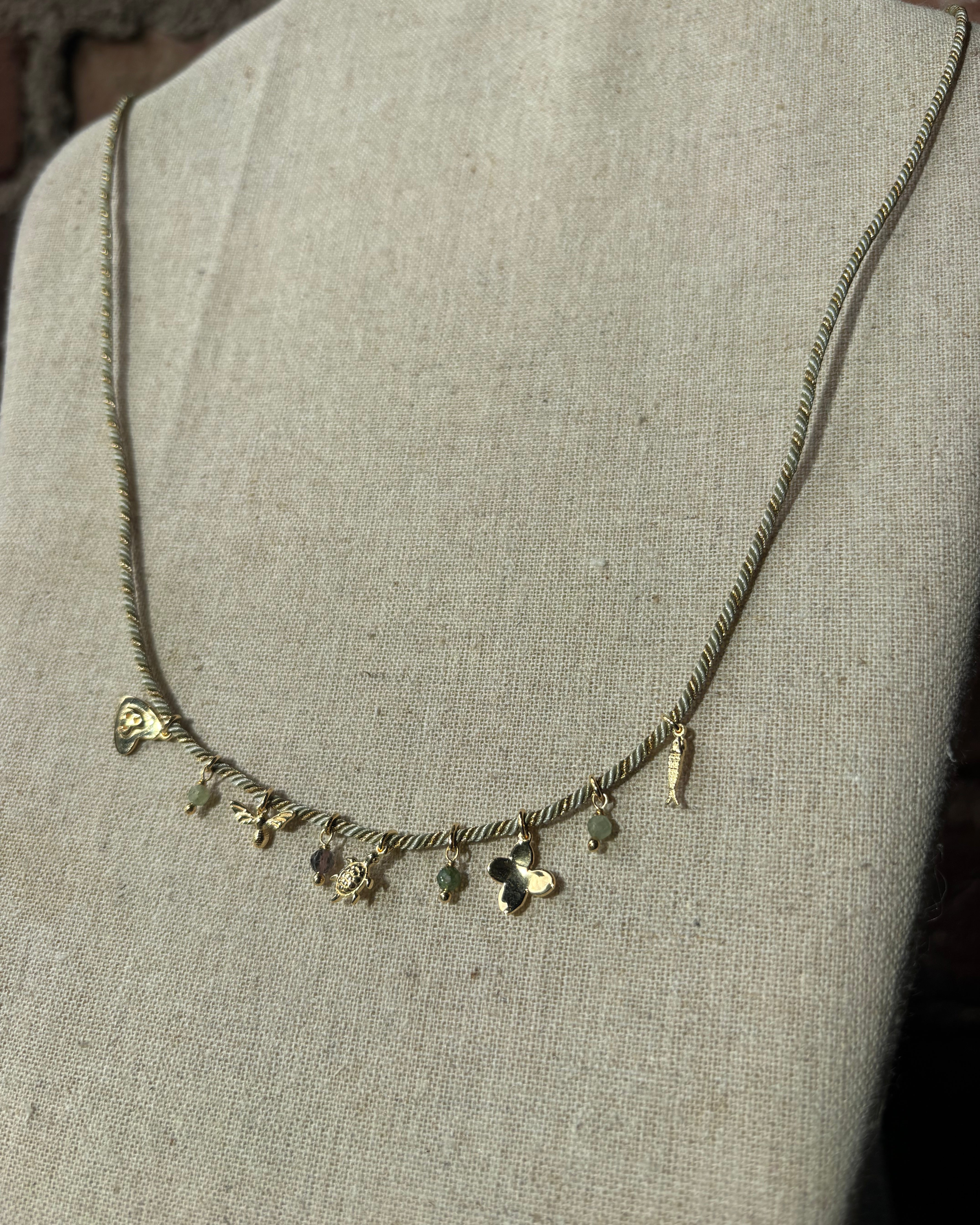 Sophie Deschamps Priya Necklace - Gold / Multi Stone Jewelry - Sloane Boutique