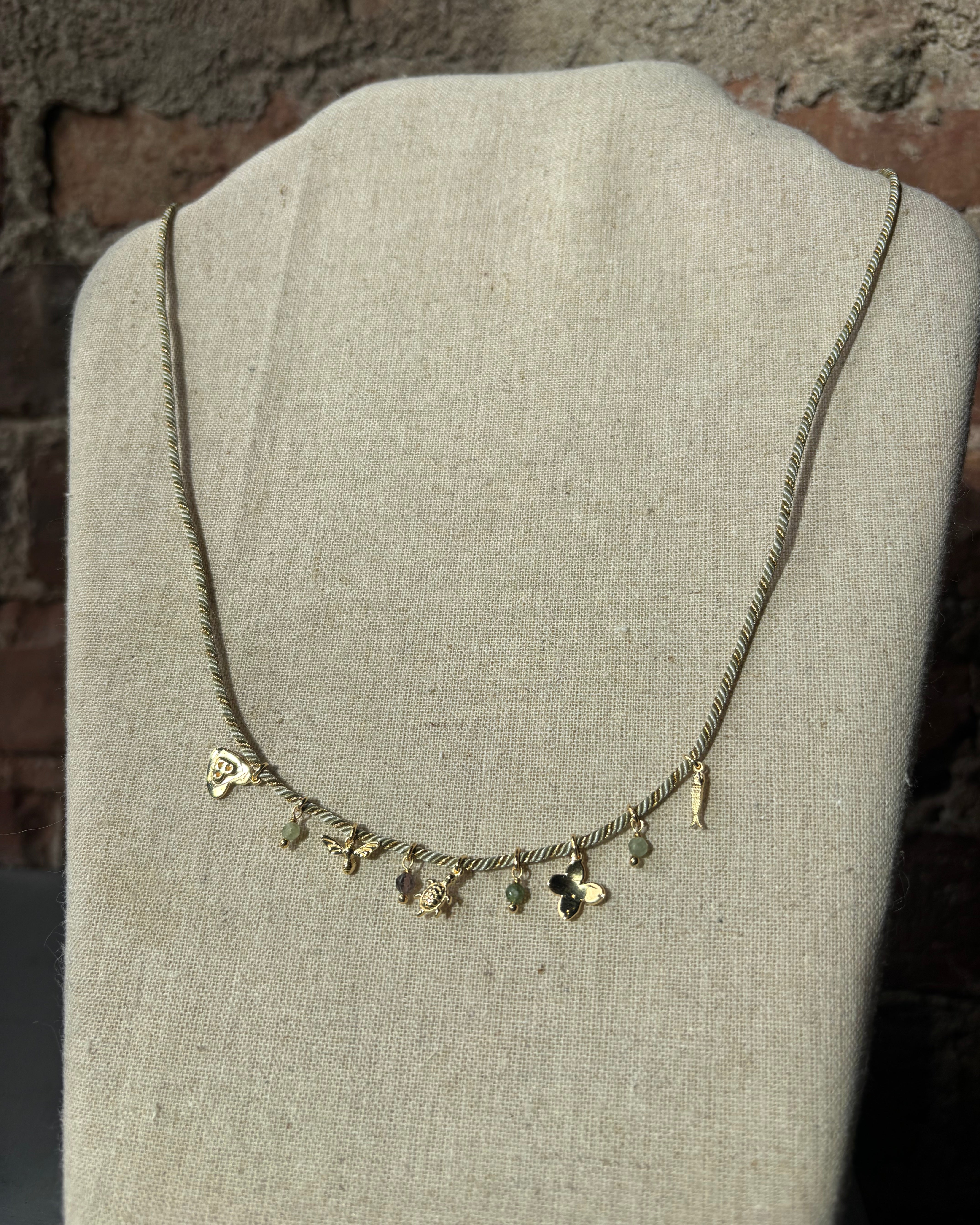 Sophie Deschamps Priya Necklace - Gold / Multi Stone Jewelry - Sloane Boutique