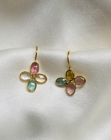 Sophie Deschamps Rani Earrings - Tourmaline Mix Jewelry - Sloane Boutique