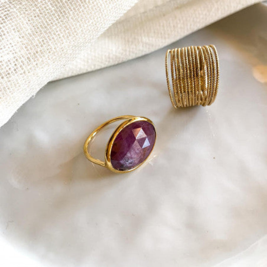 Sophie Deschamps Sita Ring - Star Ruby Jewelry - Sloane Boutique