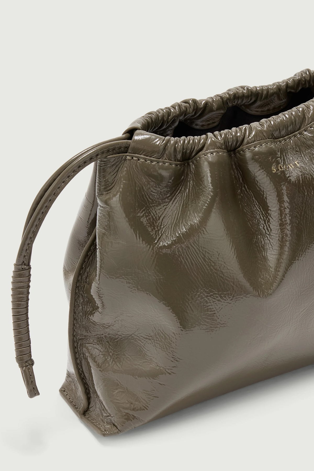Souer Suzette Bag - Patent Khaki Handbags - Sloane Boutique