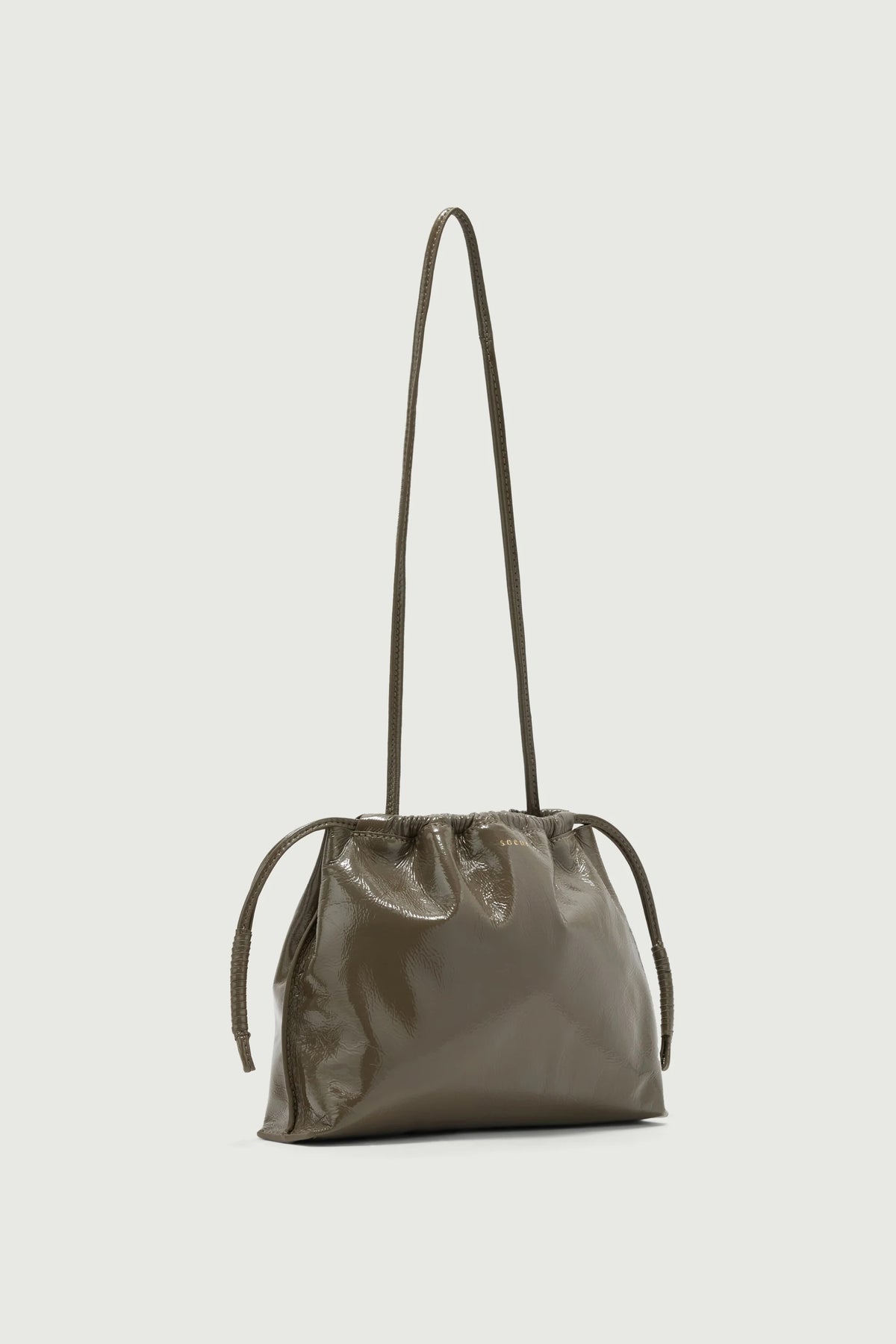 Souer Suzette Bag - Patent Khaki Handbags - Sloane Boutique