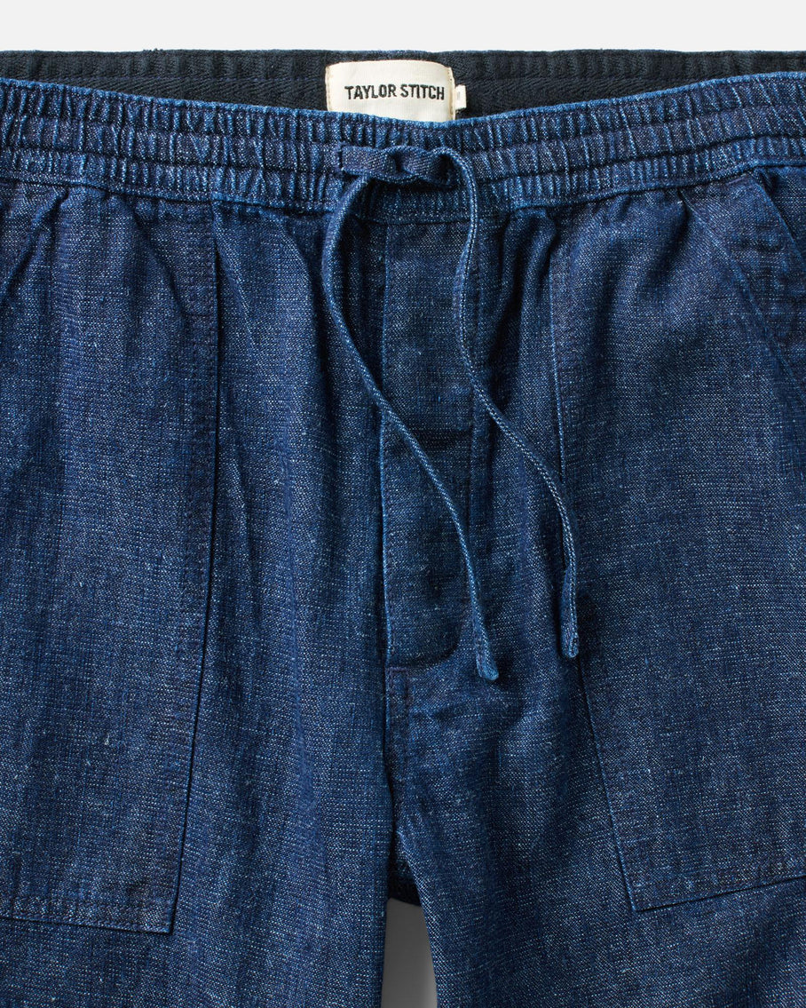 Taylor Stitch Breakwater Pant - Rinsed Indigo Hemp Denim Men's Bottoms - Sloane Boutique
