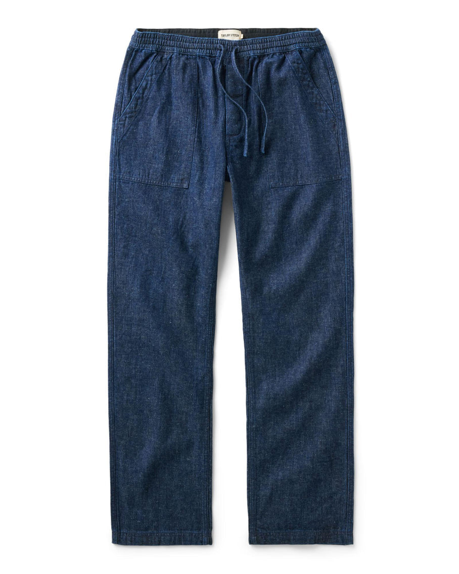 Taylor Stitch Breakwater Pant - Rinsed Indigo Hemp Denim Men's Bottoms - Sloane Boutique