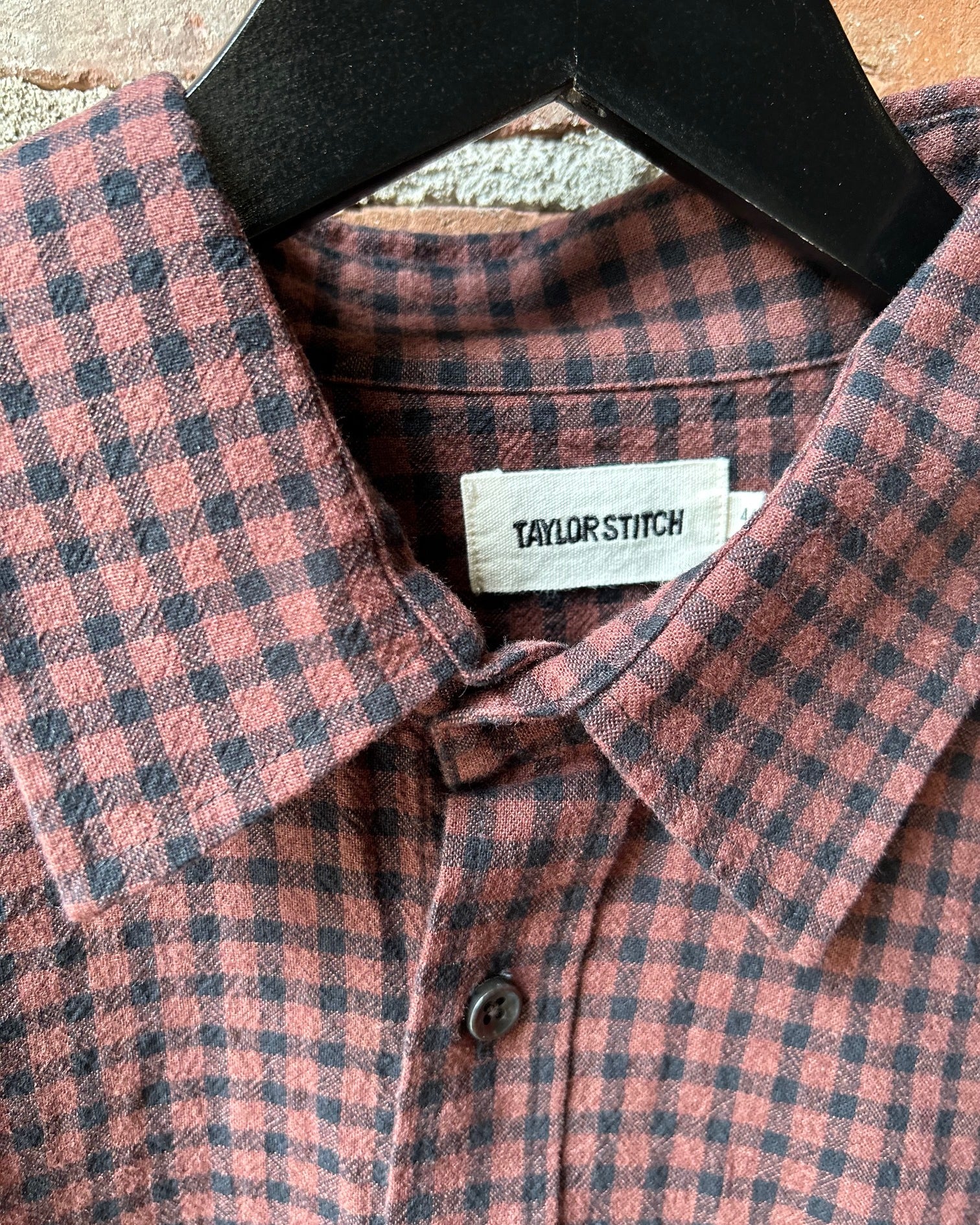 Taylor Stitch California Shirt - Black Cherry Gingham Men's Tops - Sloane Boutique