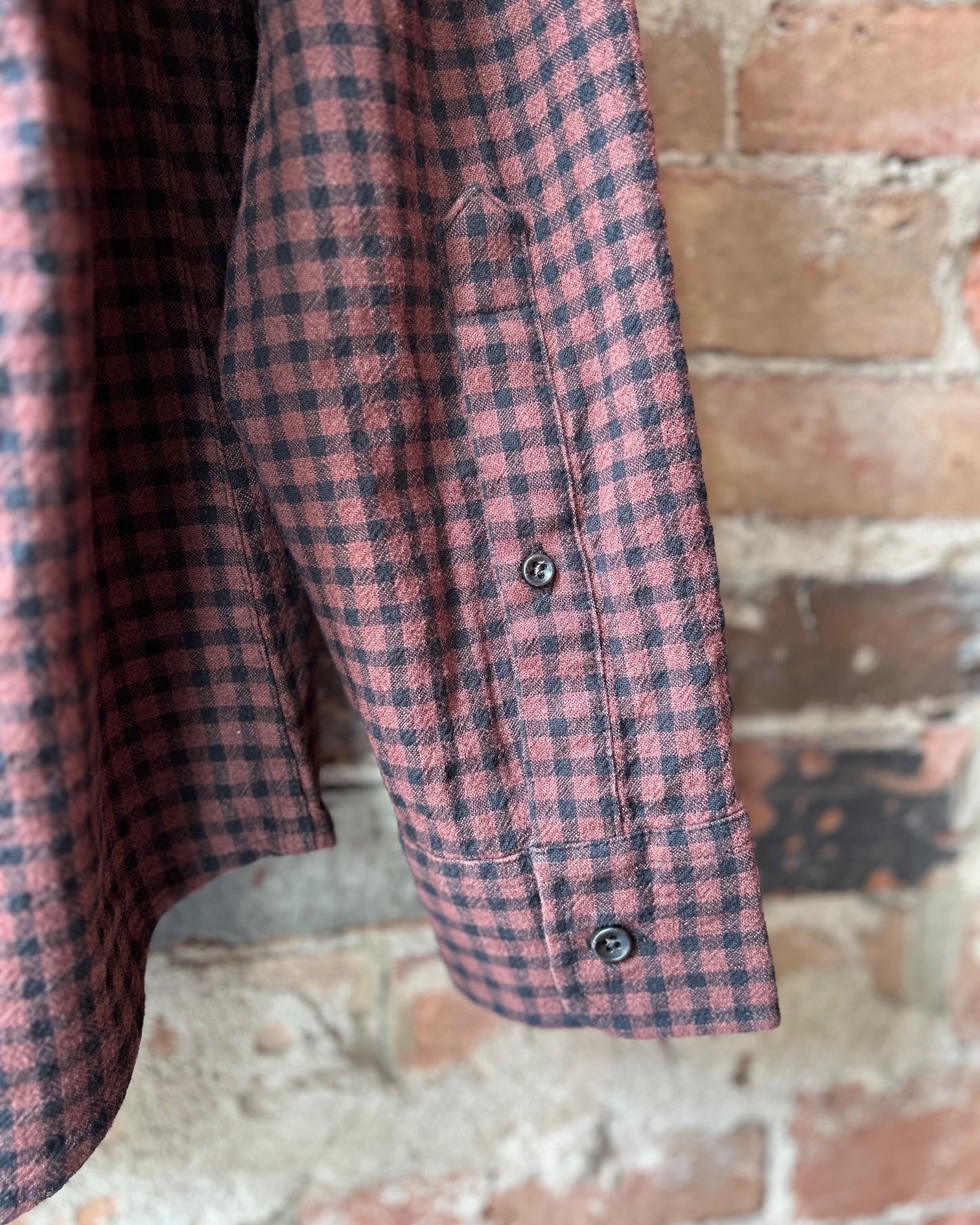 Taylor Stitch California Shirt - Black Cherry Gingham Men's Tops - Sloane Boutique