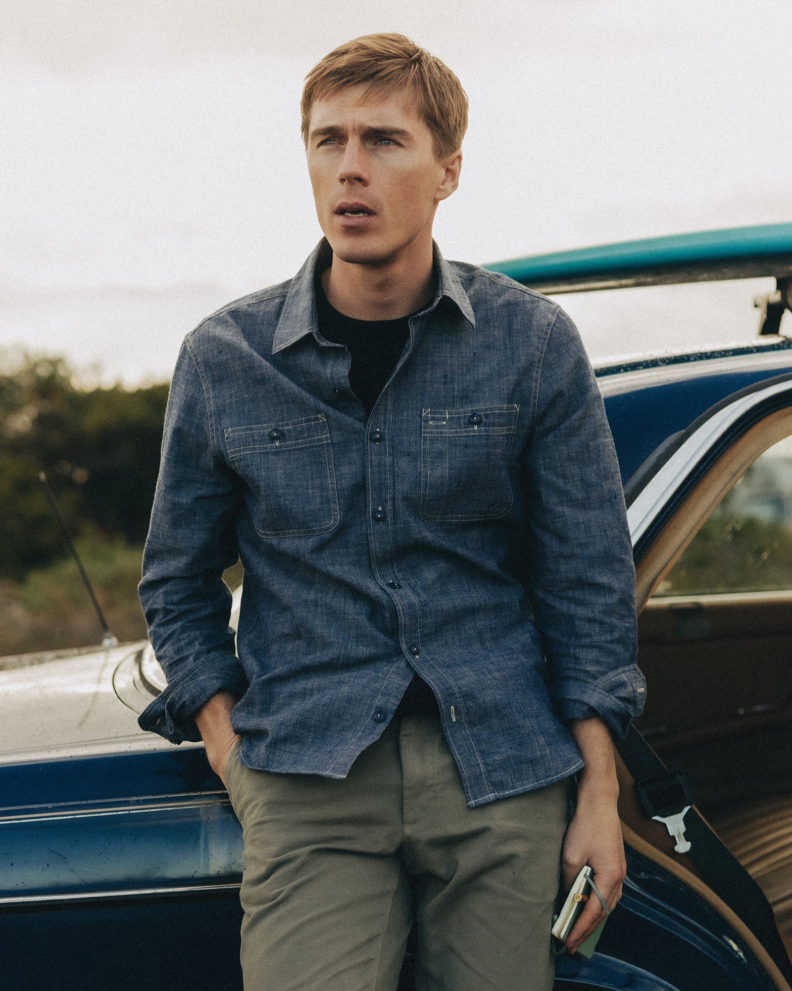 Taylor Stitch Foundry Shirt - Rinsed Indigo Chambray Men's Tops - Sloane Boutique