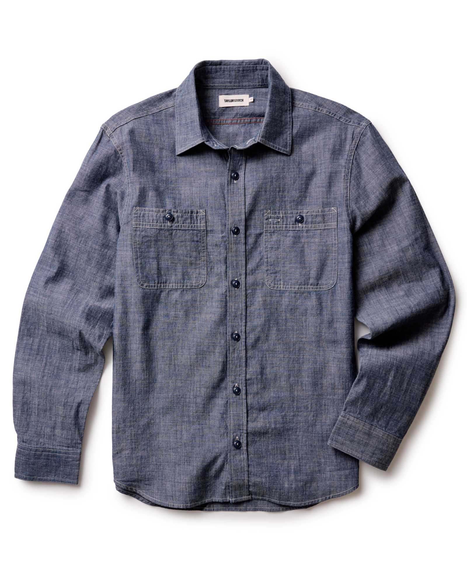 Taylor Stitch Foundry Shirt - Rinsed Indigo Chambray Men's Tops - Sloane Boutique