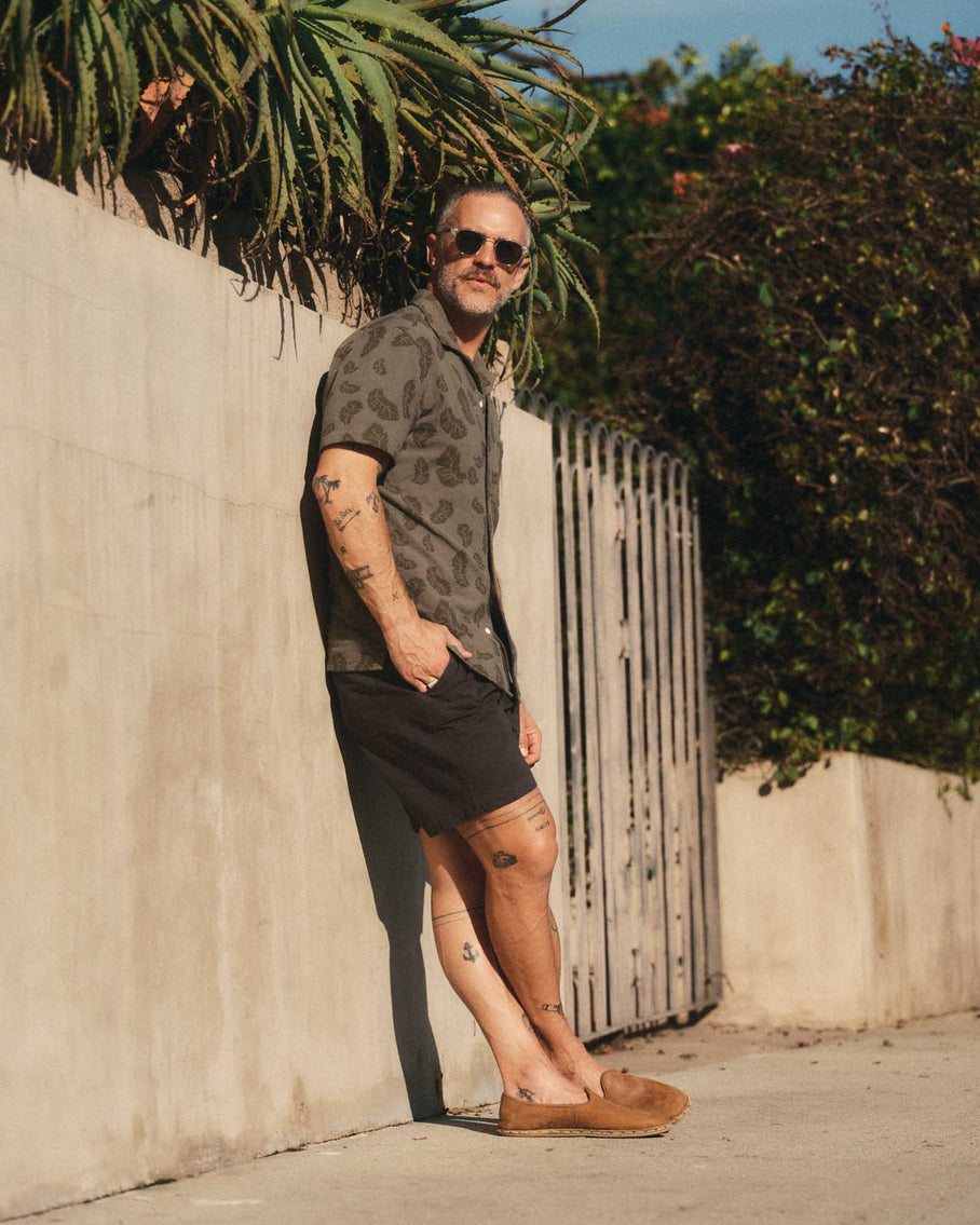 Taylor Stitch Hawthorne Shirt - Burnt Olive Floral Jacquard Men's Tops - Sloane Boutique