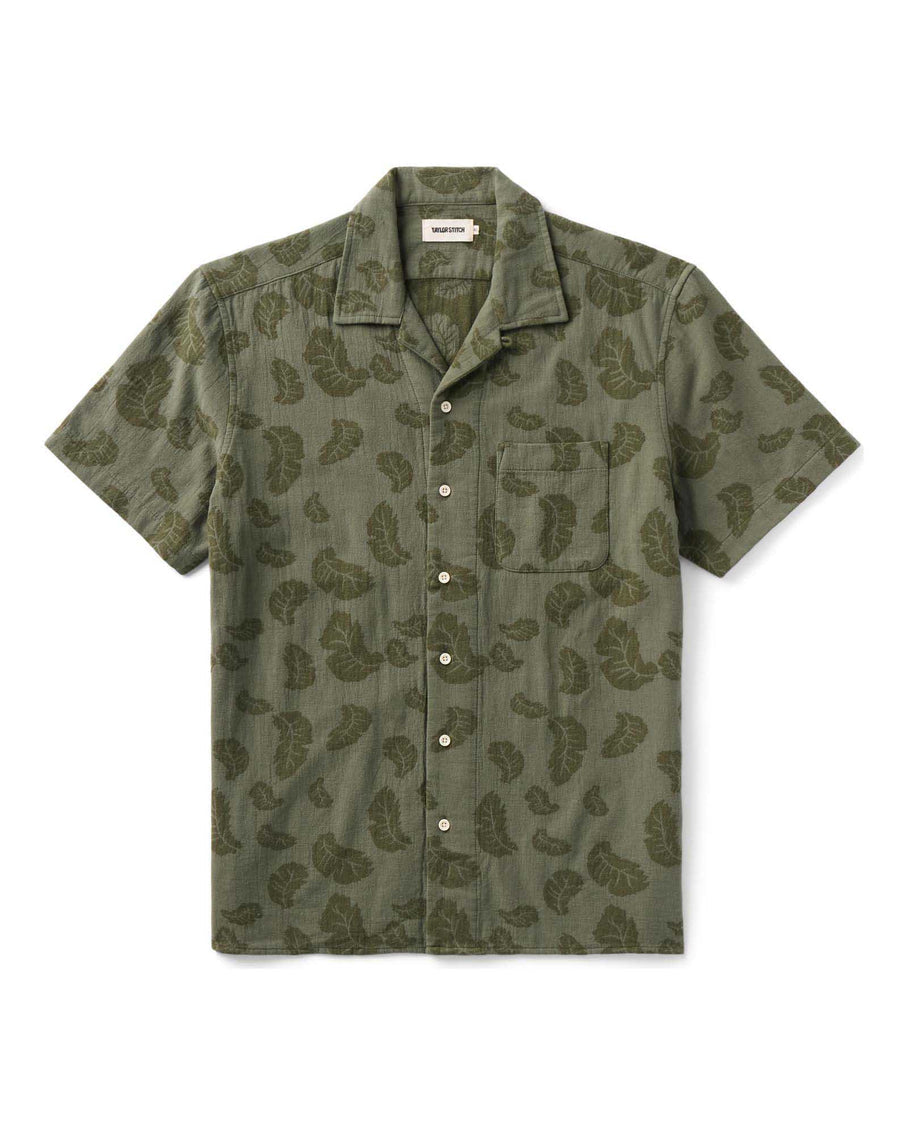 Taylor Stitch Hawthorne Shirt - Burnt Olive Floral Jacquard Men's Tops - Sloane Boutique