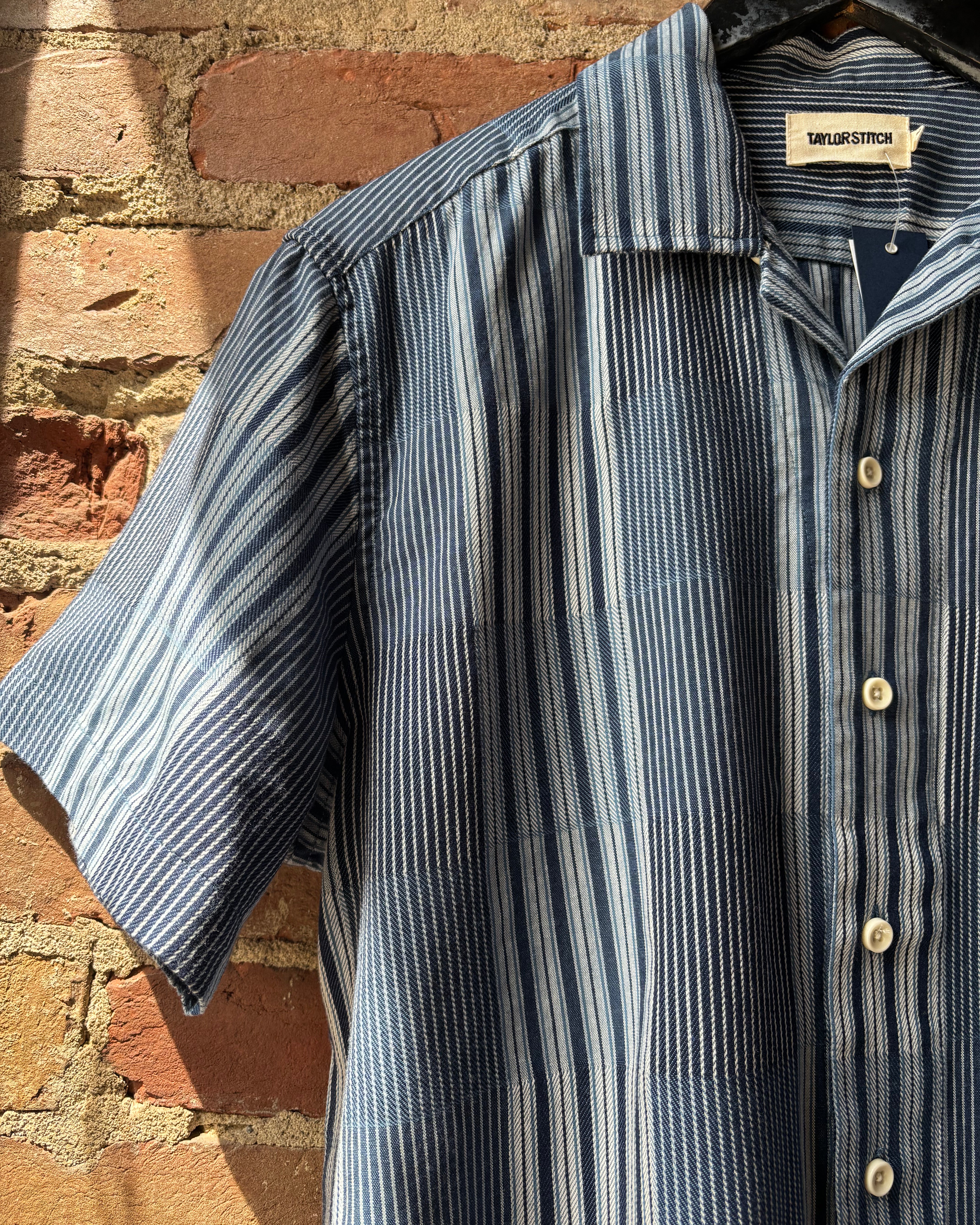 Taylor Stitch Hawthorne Shirt - Indigo Patchwork Men's Tops - Sloane Boutique